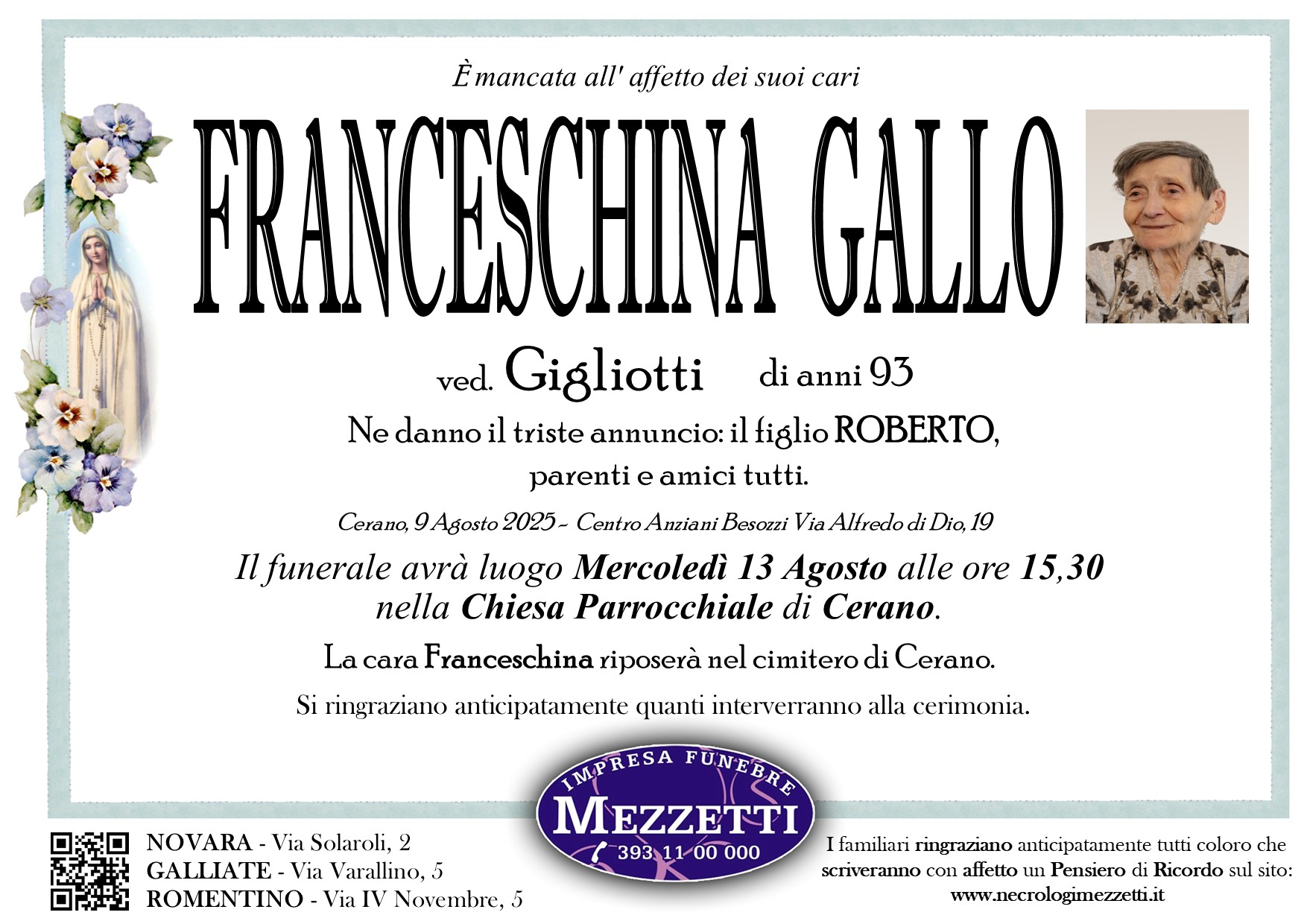 Annuncio famiglia