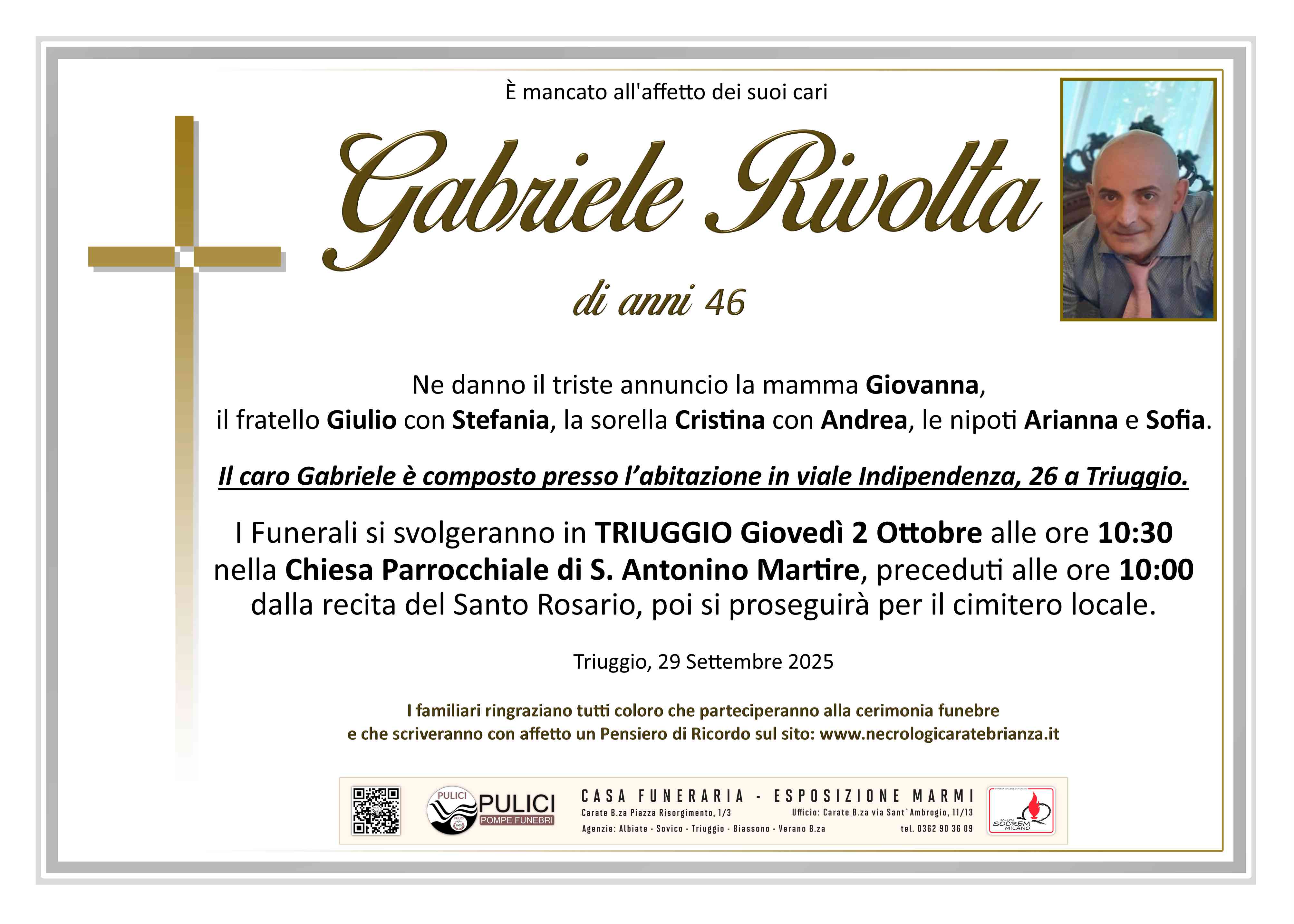 Annuncio famiglia