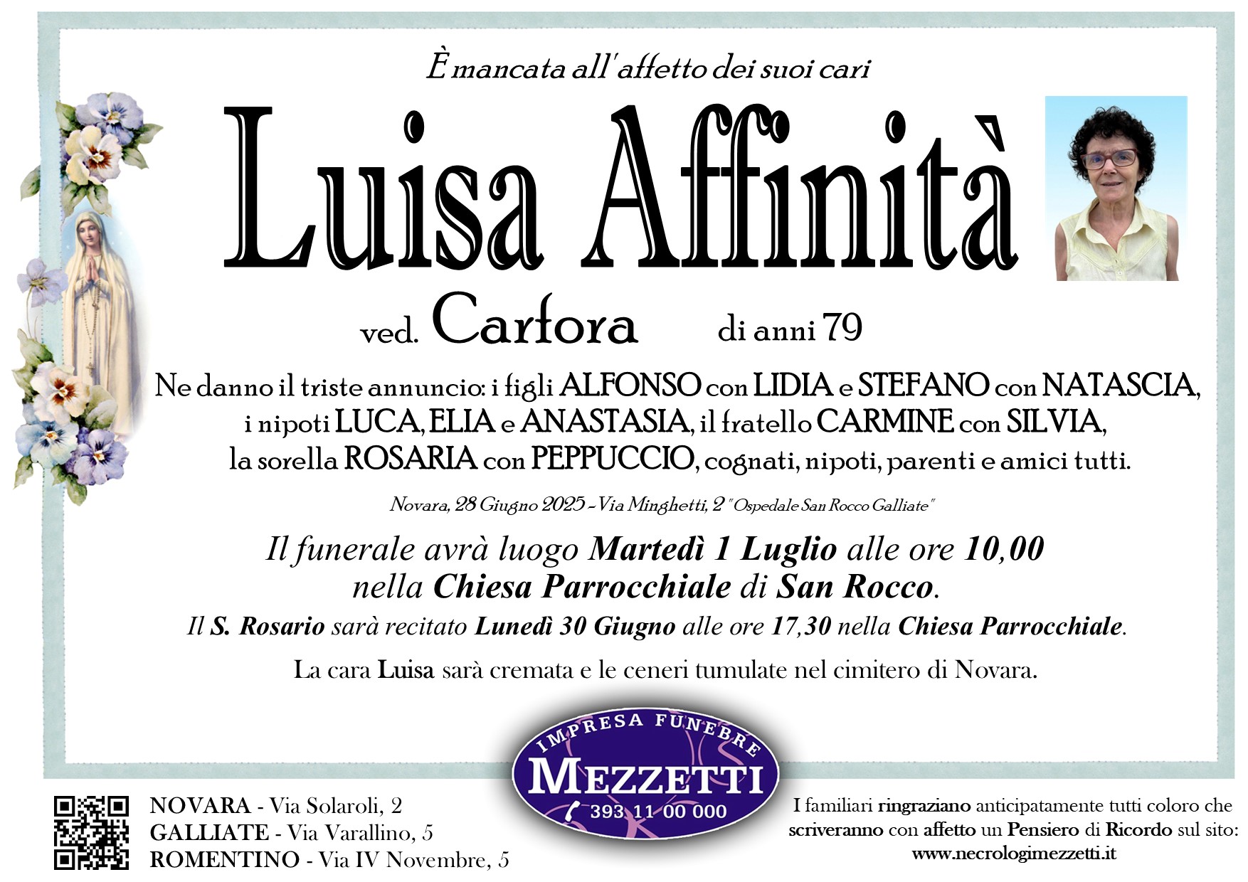 Annuncio famiglia