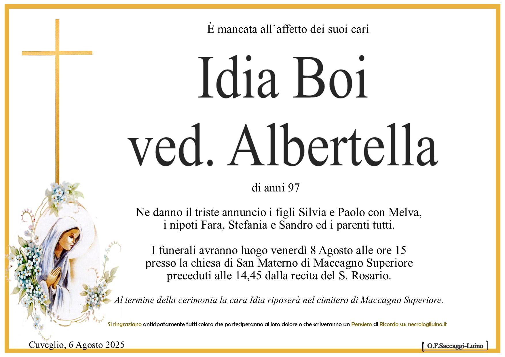 Annuncio famiglia