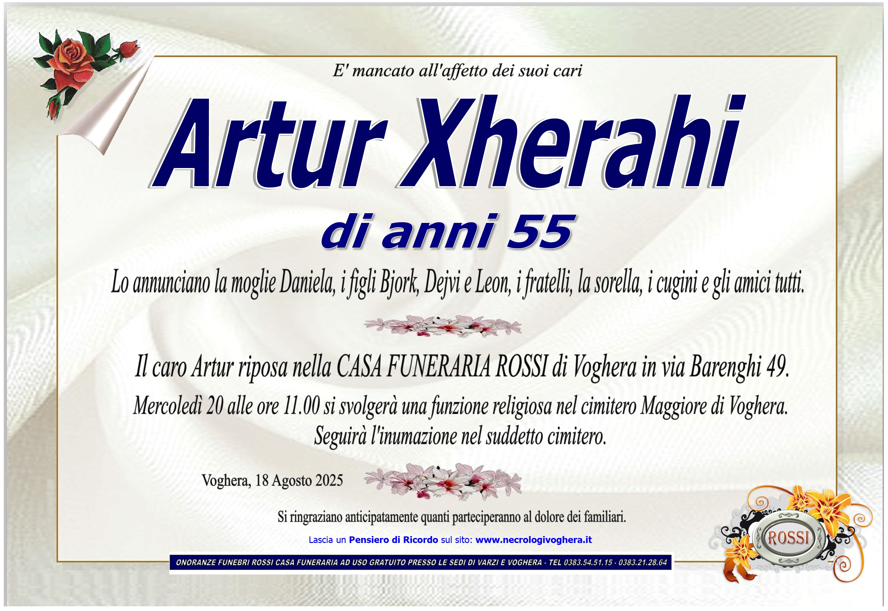Annuncio famiglia