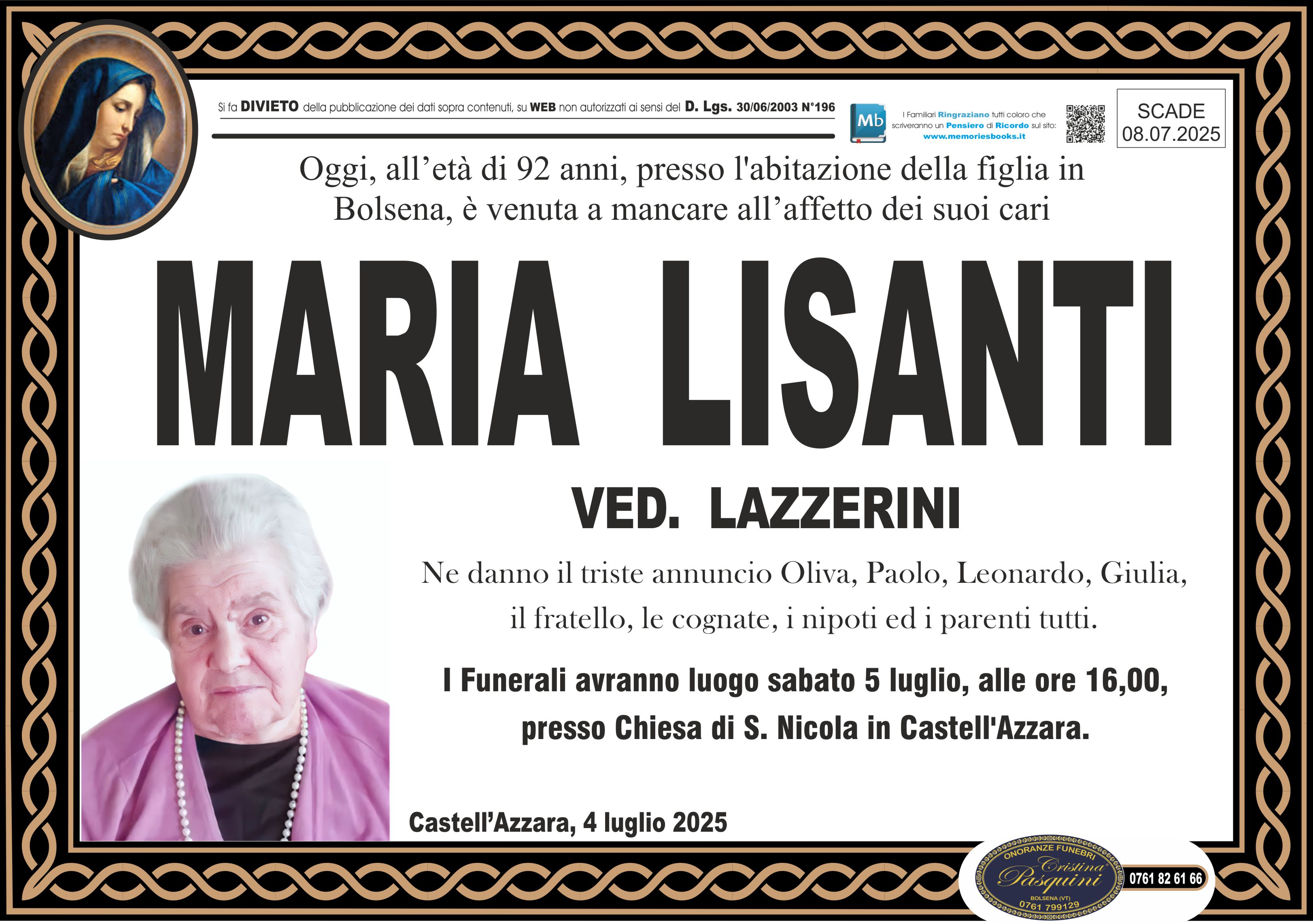 Annuncio famiglia