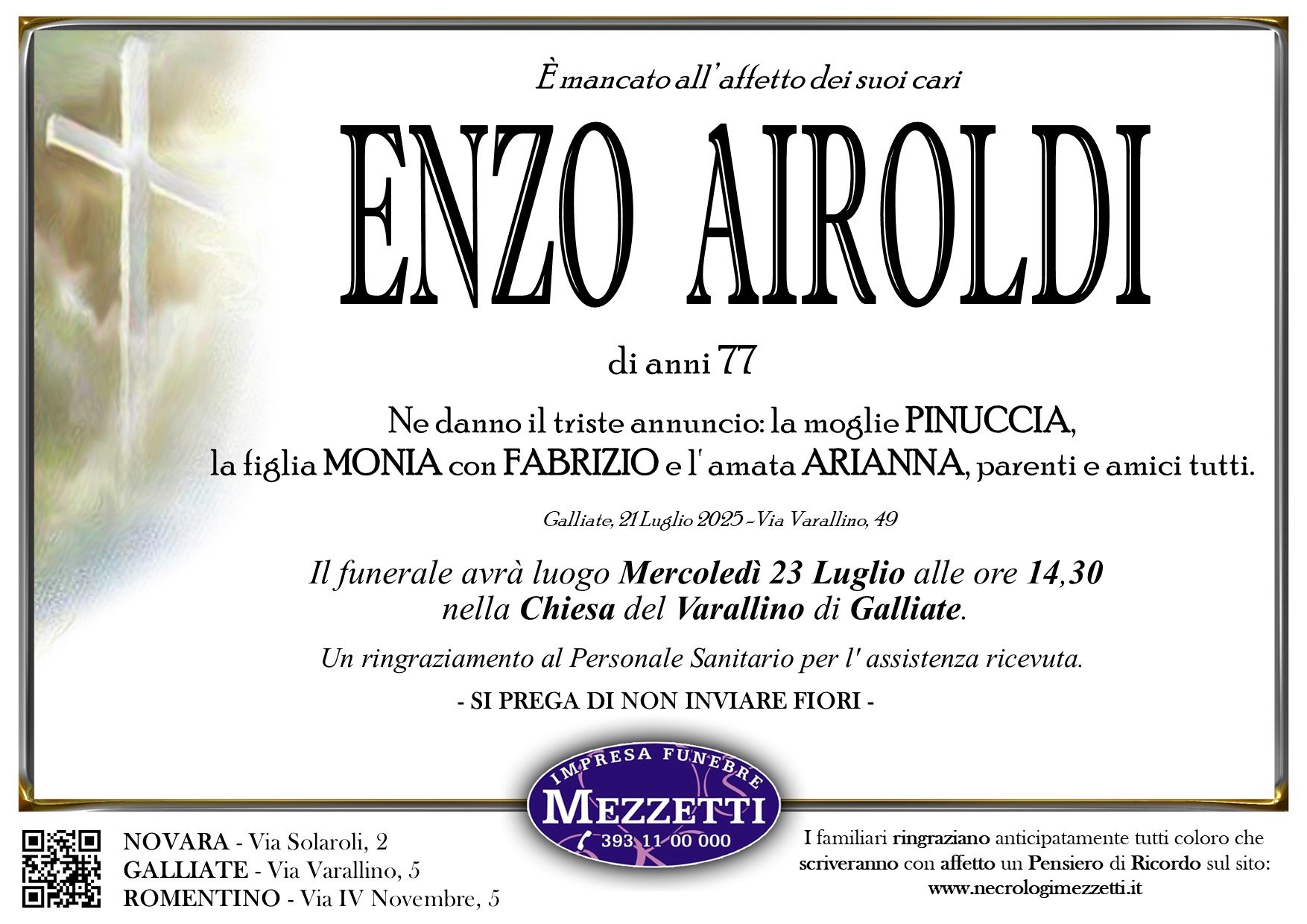 Annuncio famiglia