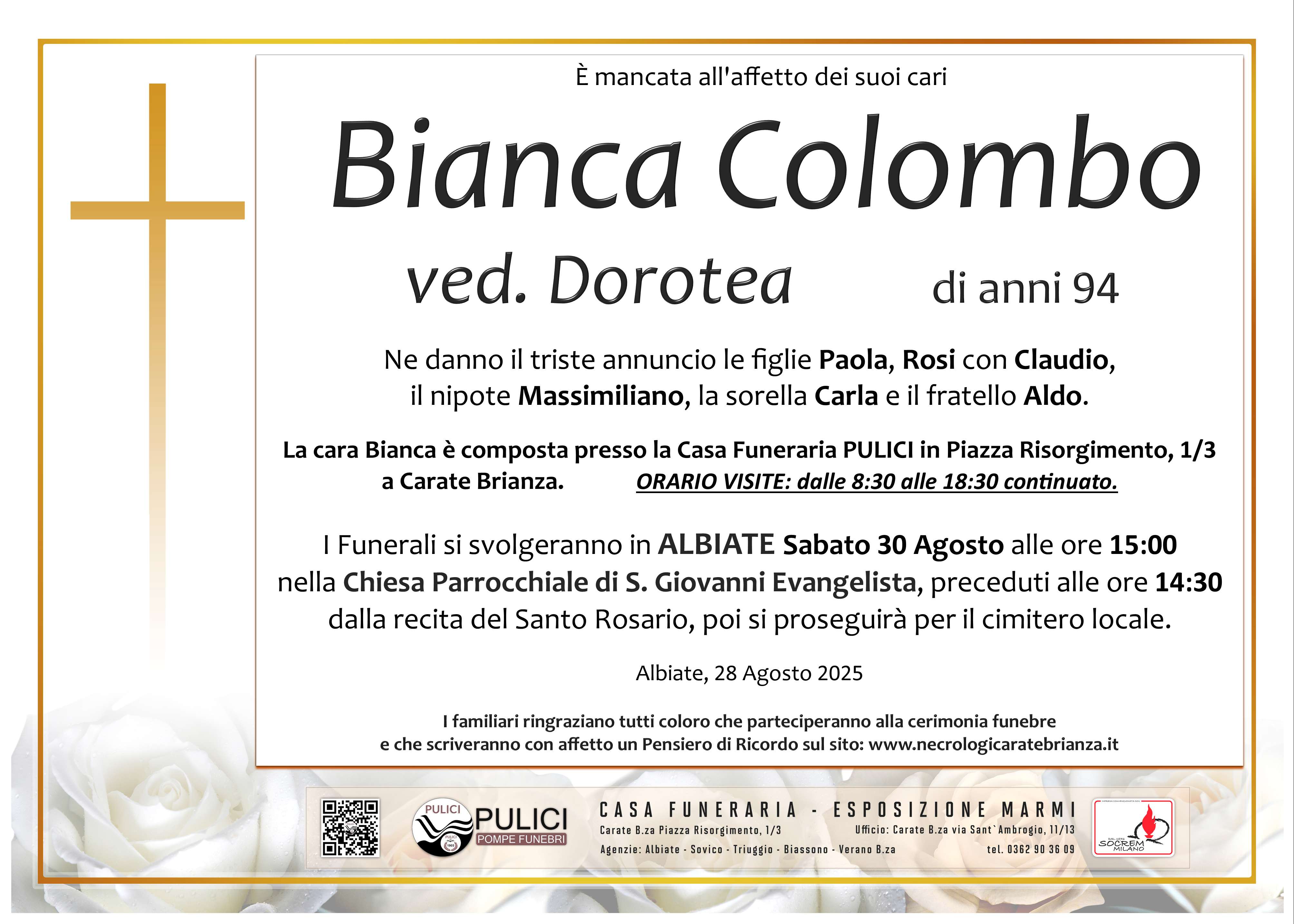 Annuncio famiglia