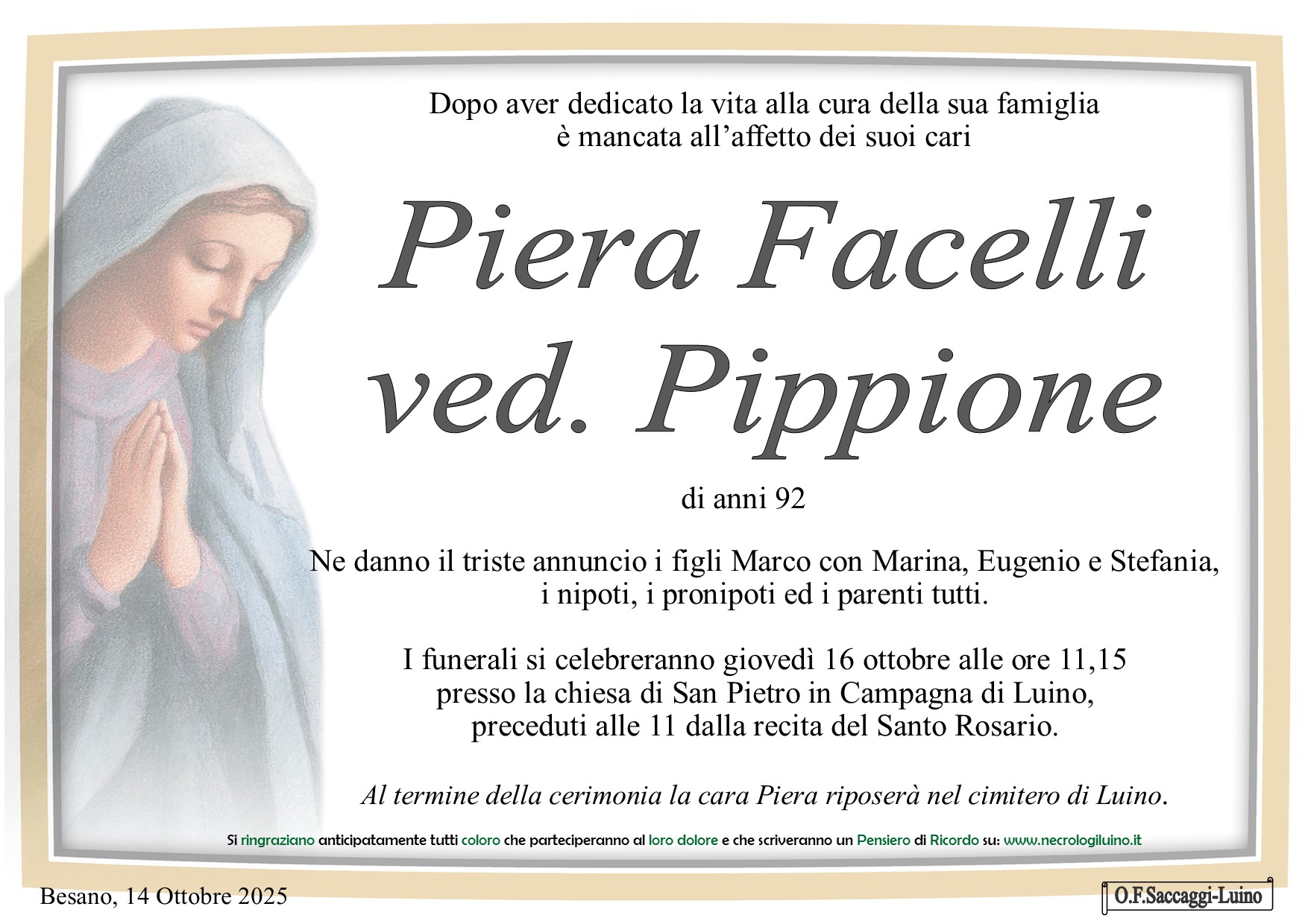 Annuncio famiglia