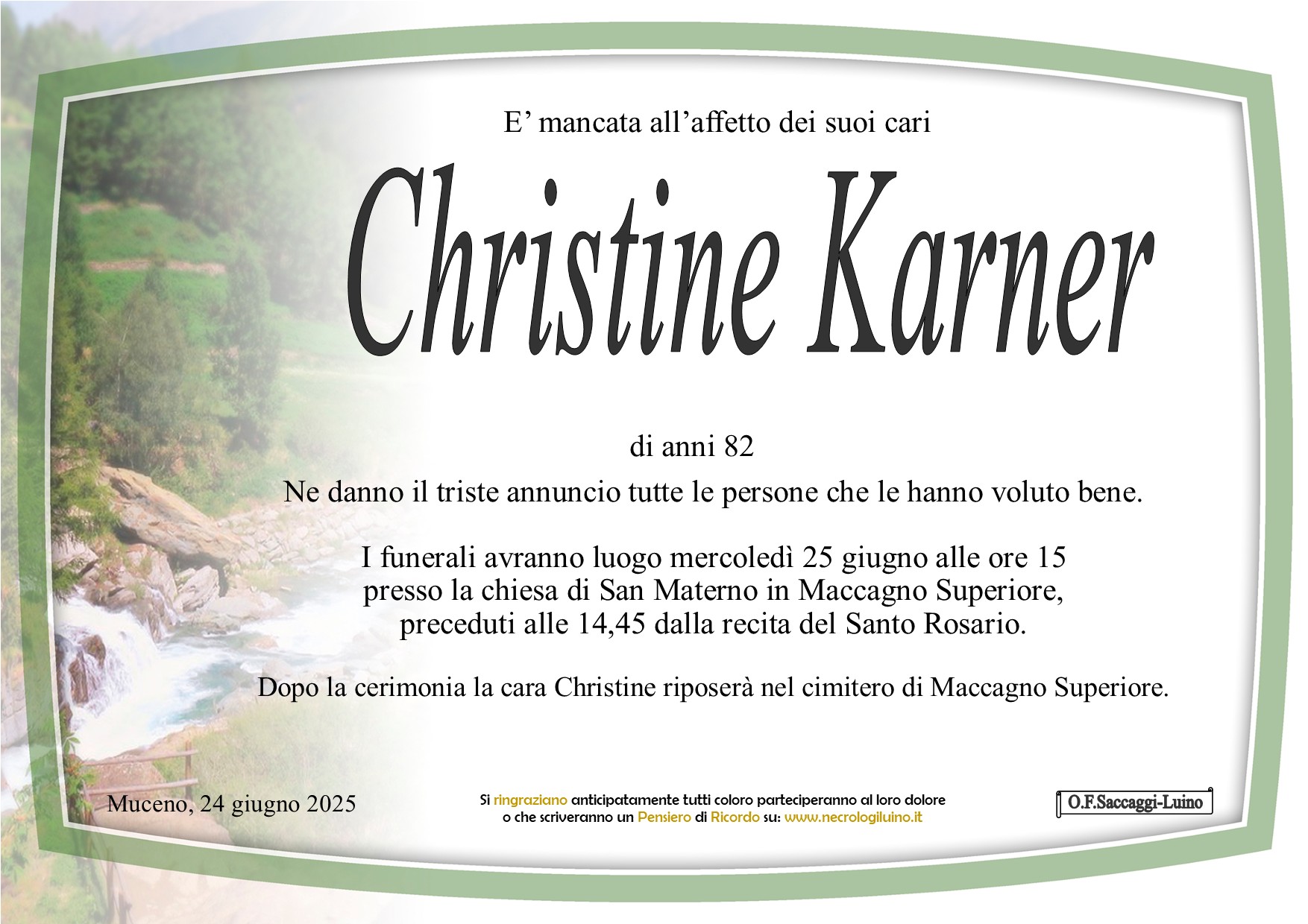 Annuncio famiglia