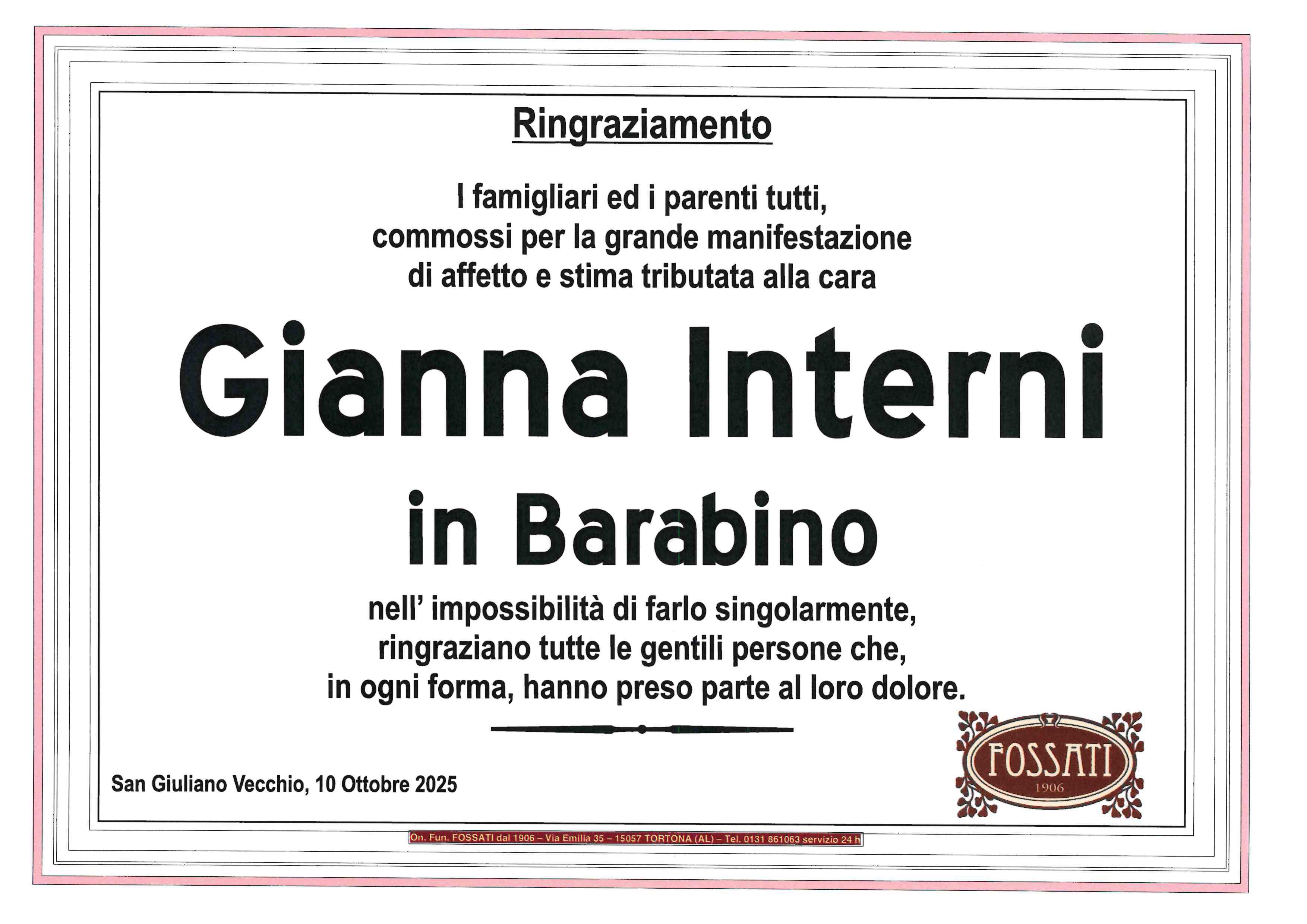 Ringraziamento