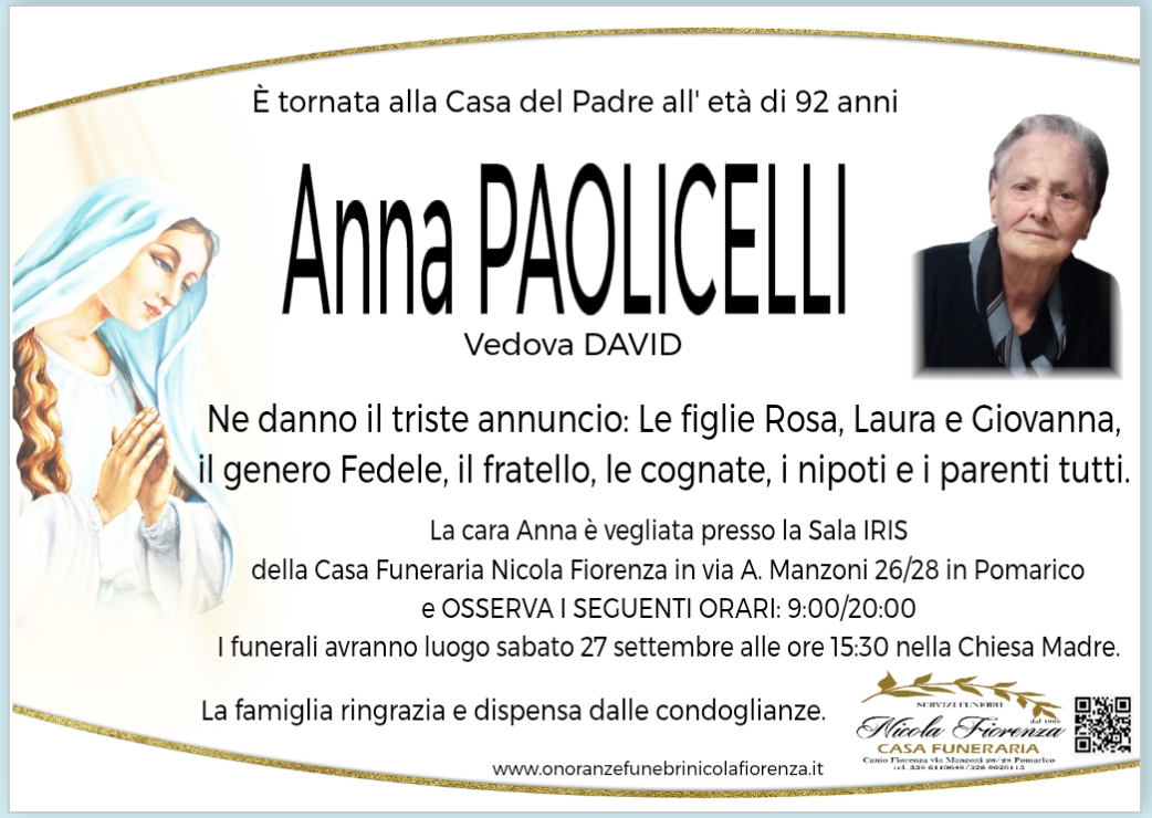 Annuncio famiglia