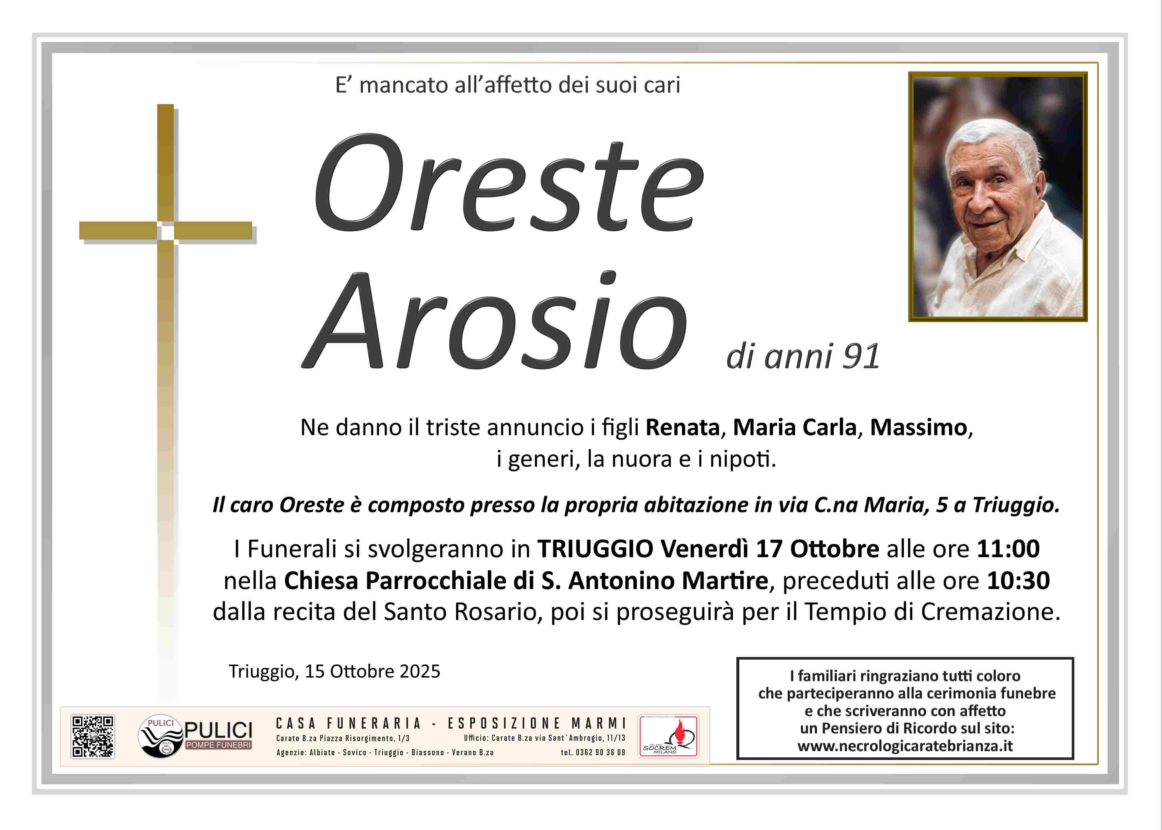 Annuncio famiglia