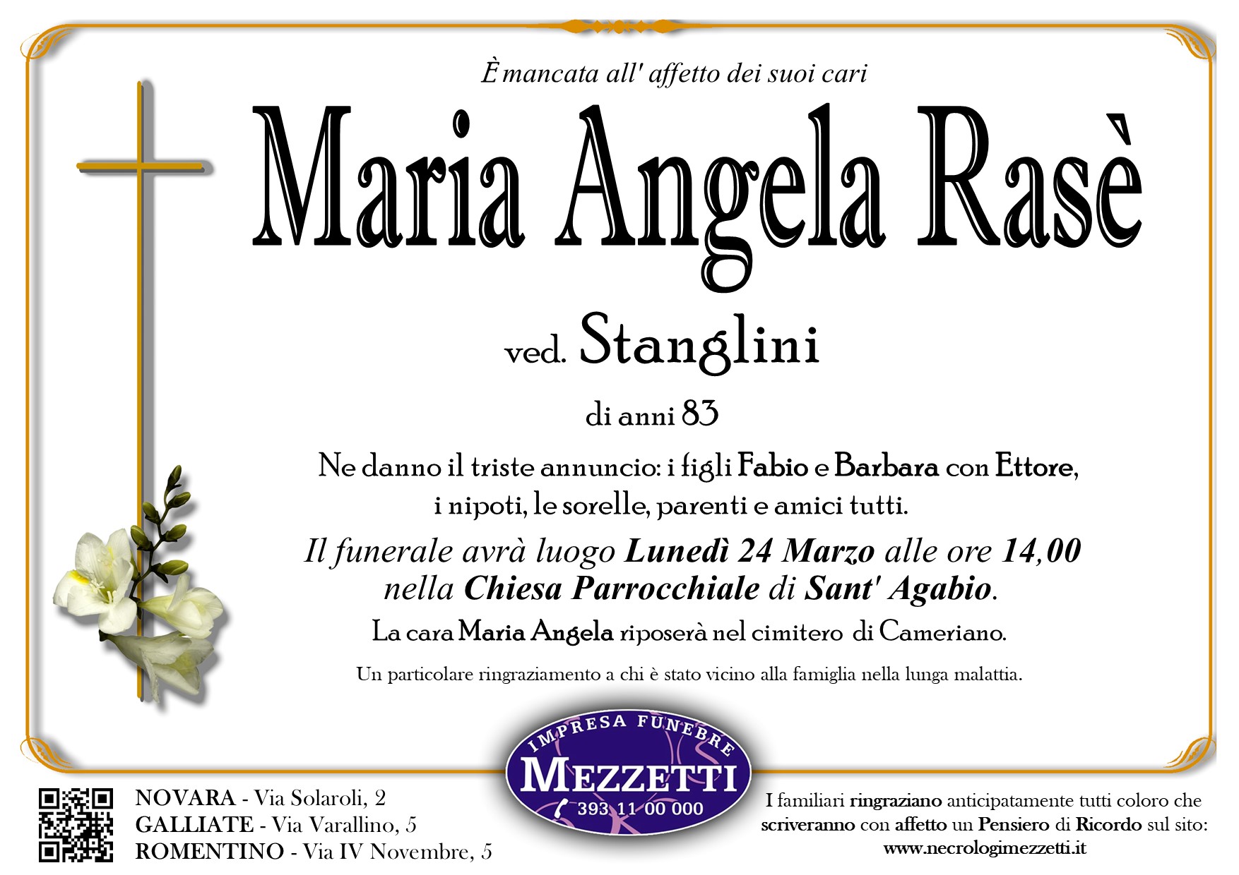Annuncio famiglia