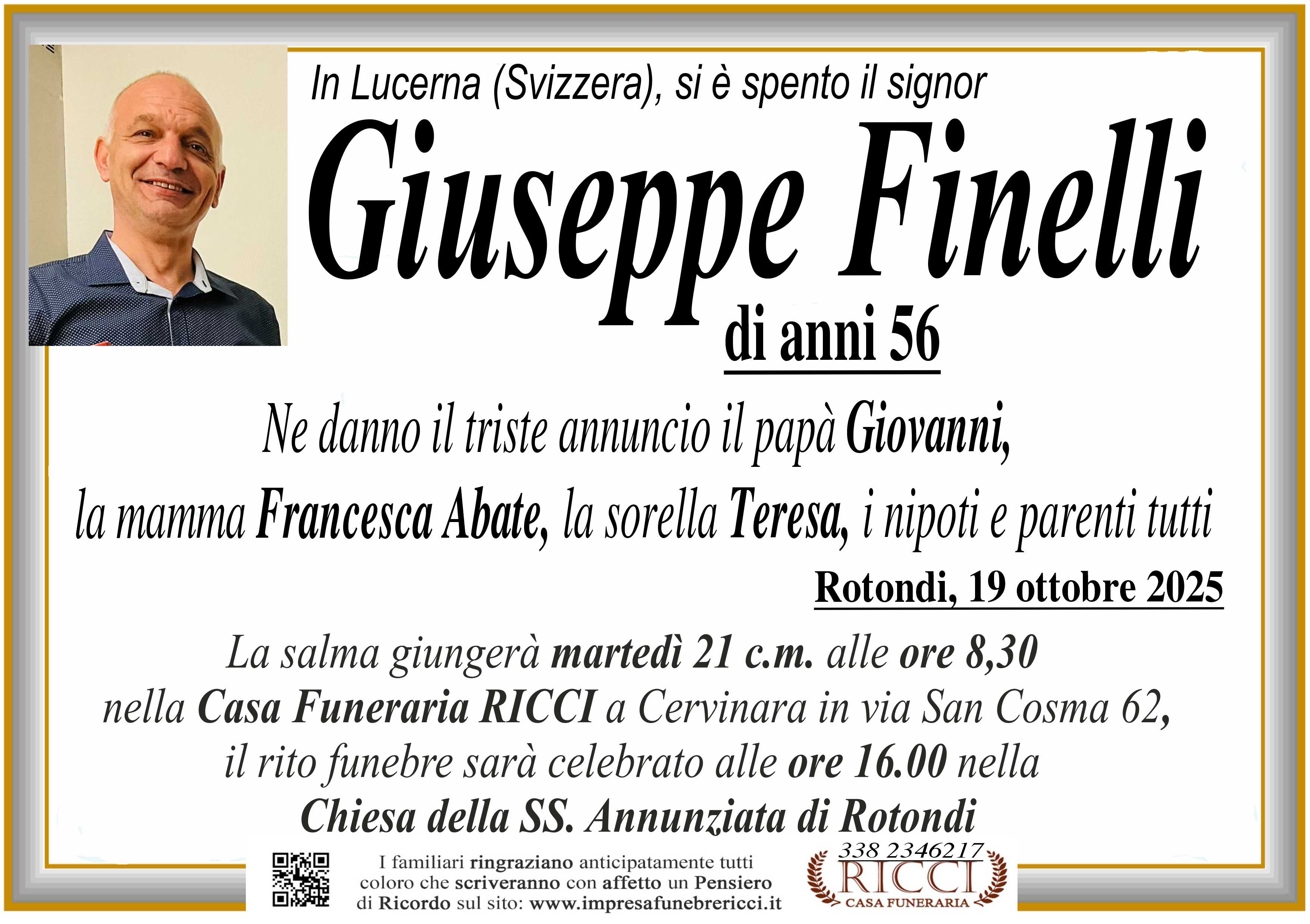 Annuncio famiglia