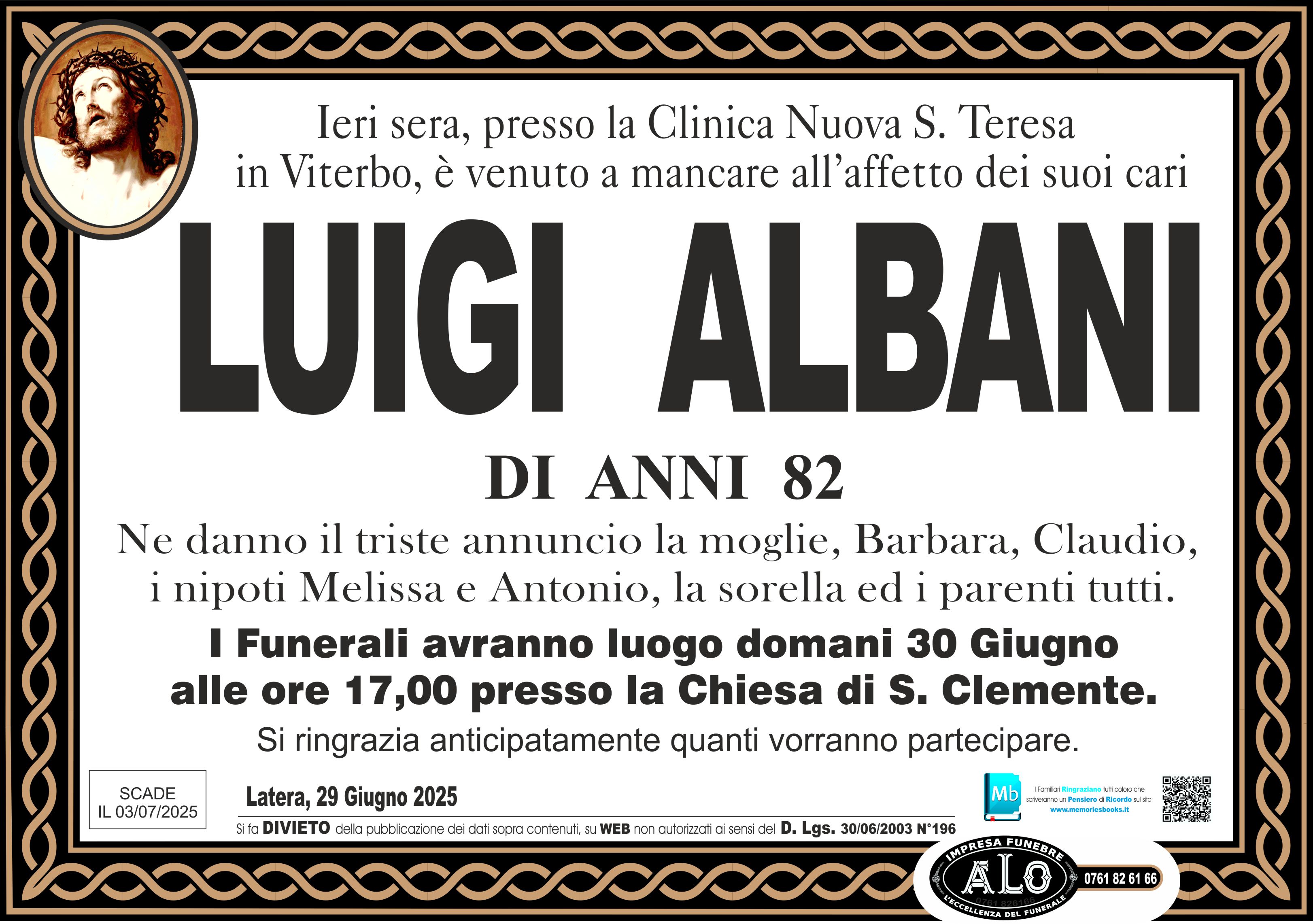 Annuncio famiglia