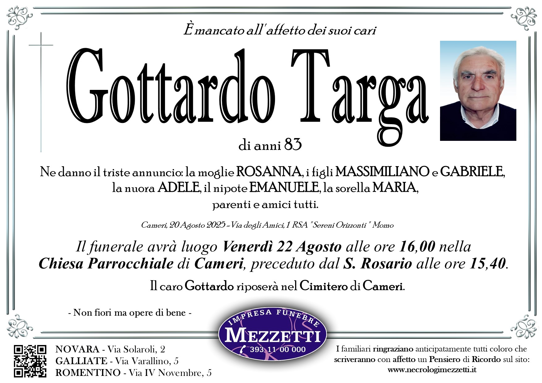 Annuncio famiglia