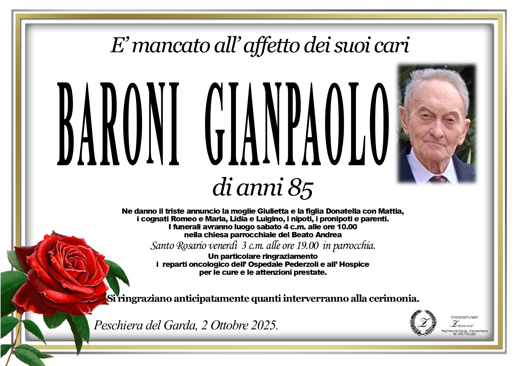 Annuncio famiglia