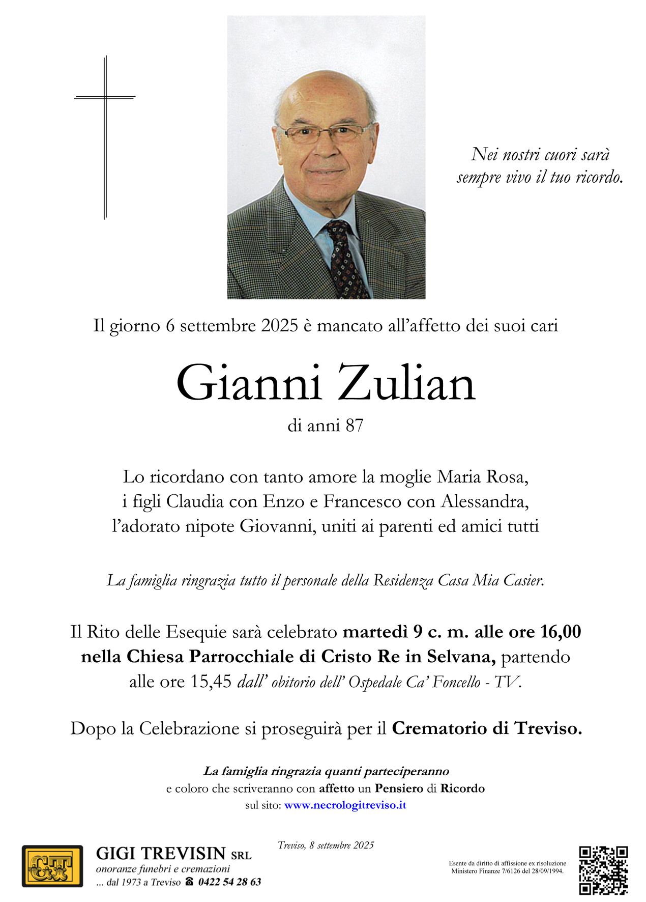 Annuncio famiglia