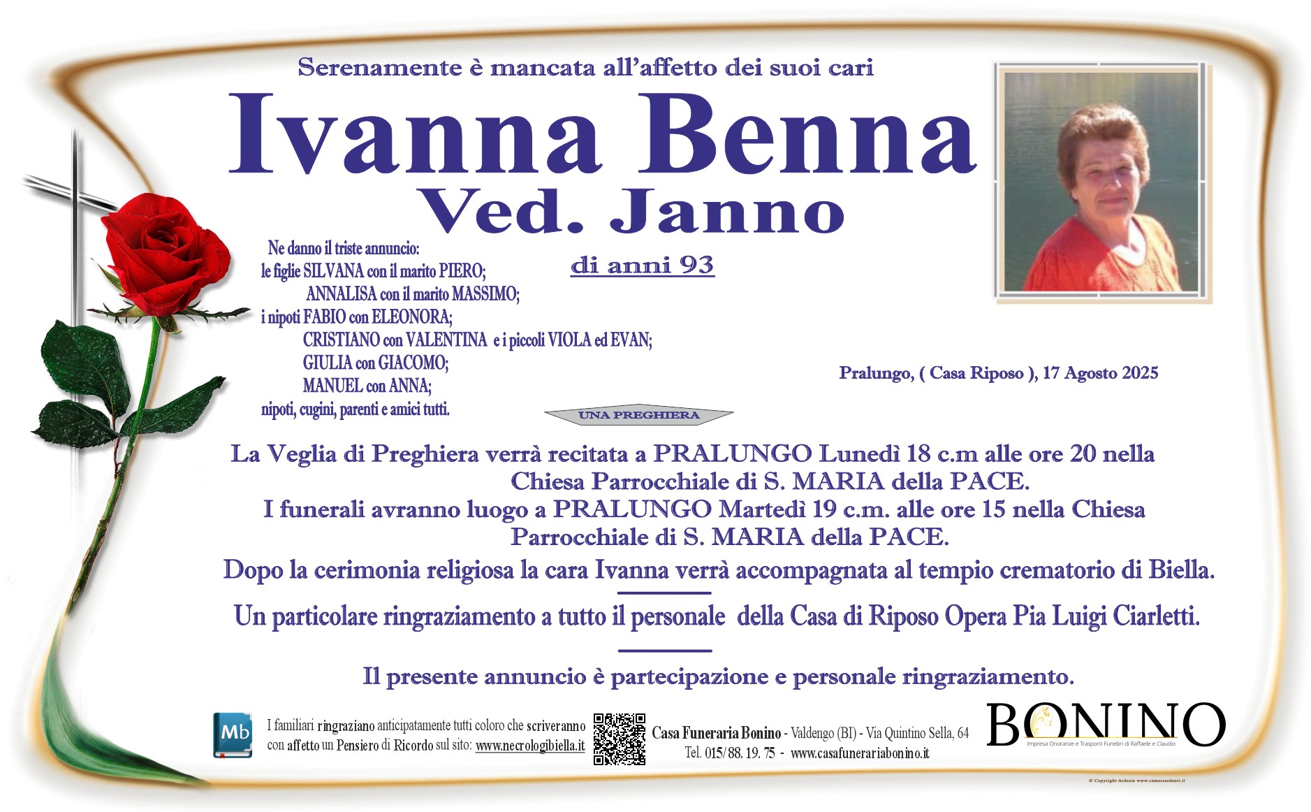 Annuncio famiglia