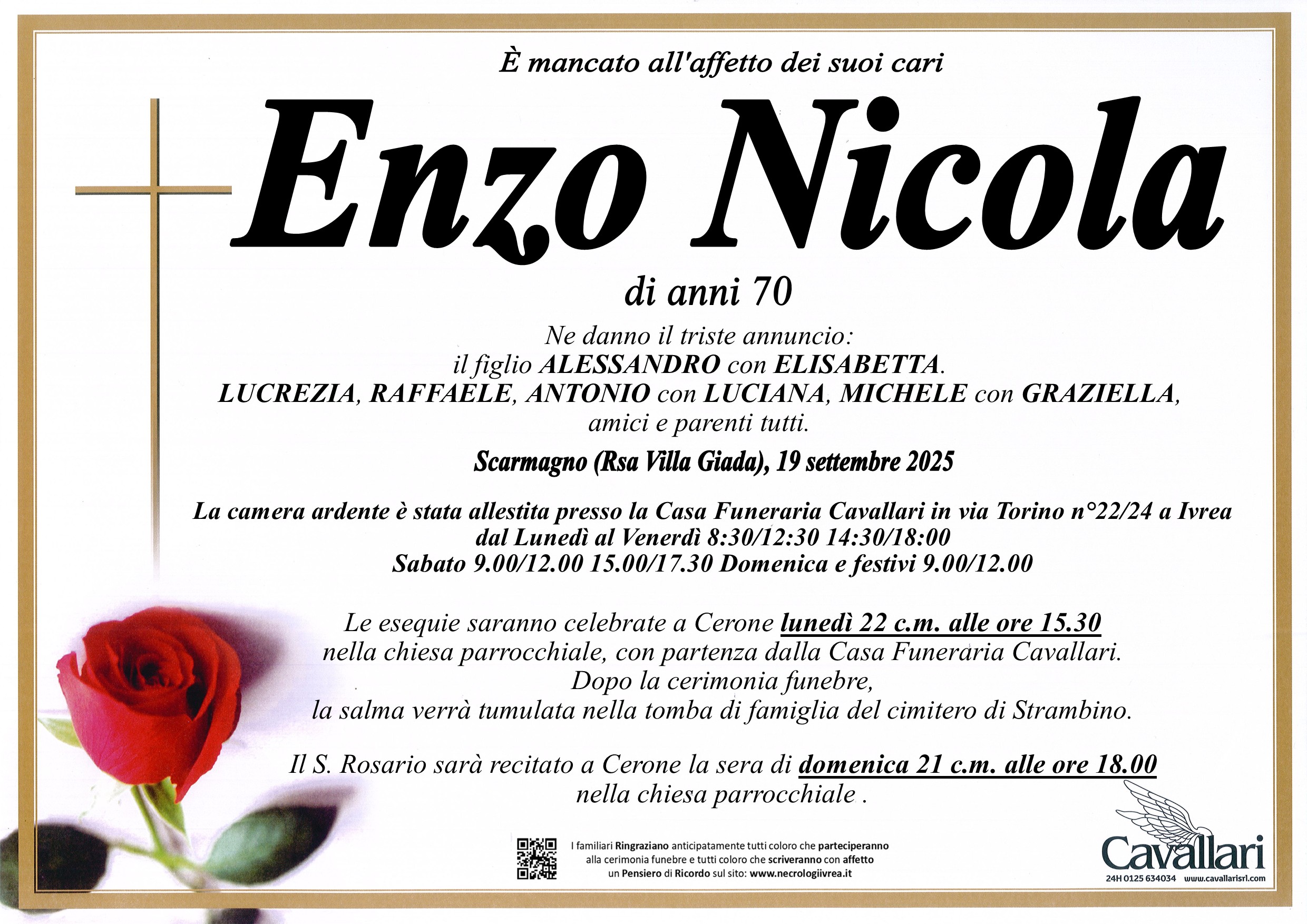 Annuncio famiglia