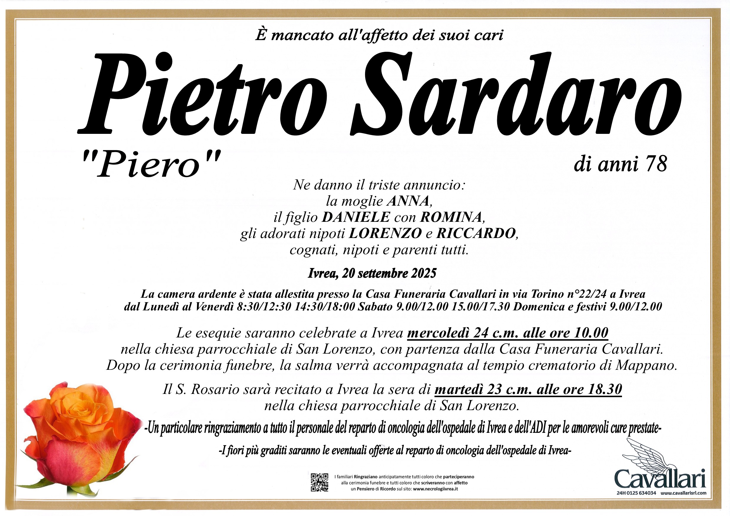 Annuncio famiglia