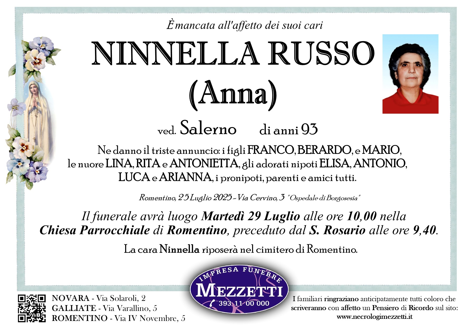 Annuncio famiglia