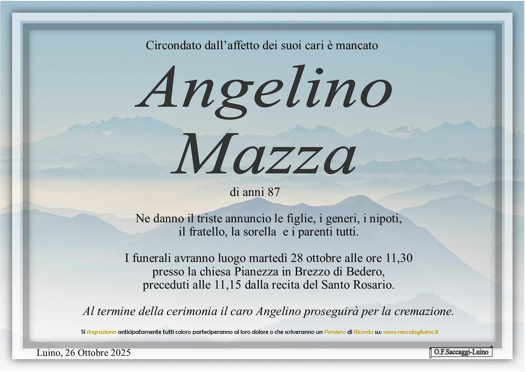 Annuncio famiglia