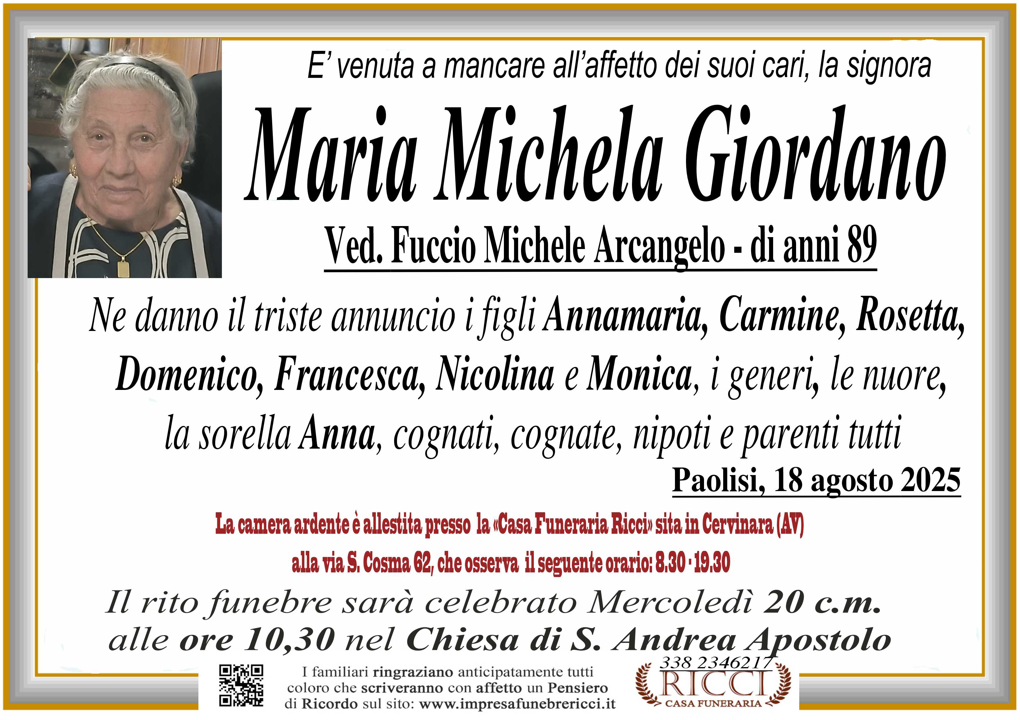 Annuncio famiglia