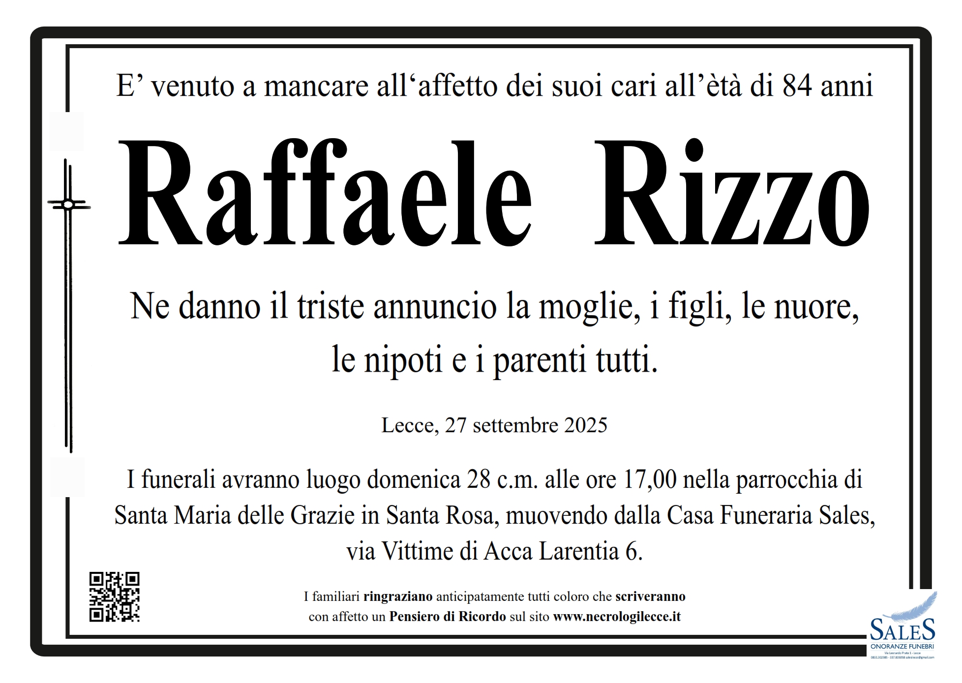 Annuncio famiglia