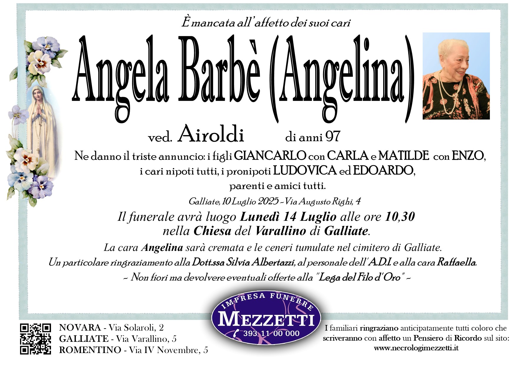 Annuncio famiglia