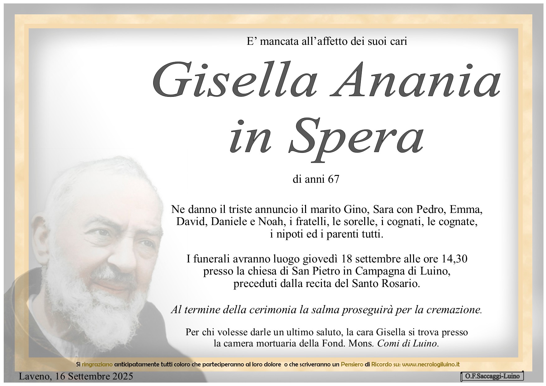 Annuncio famiglia