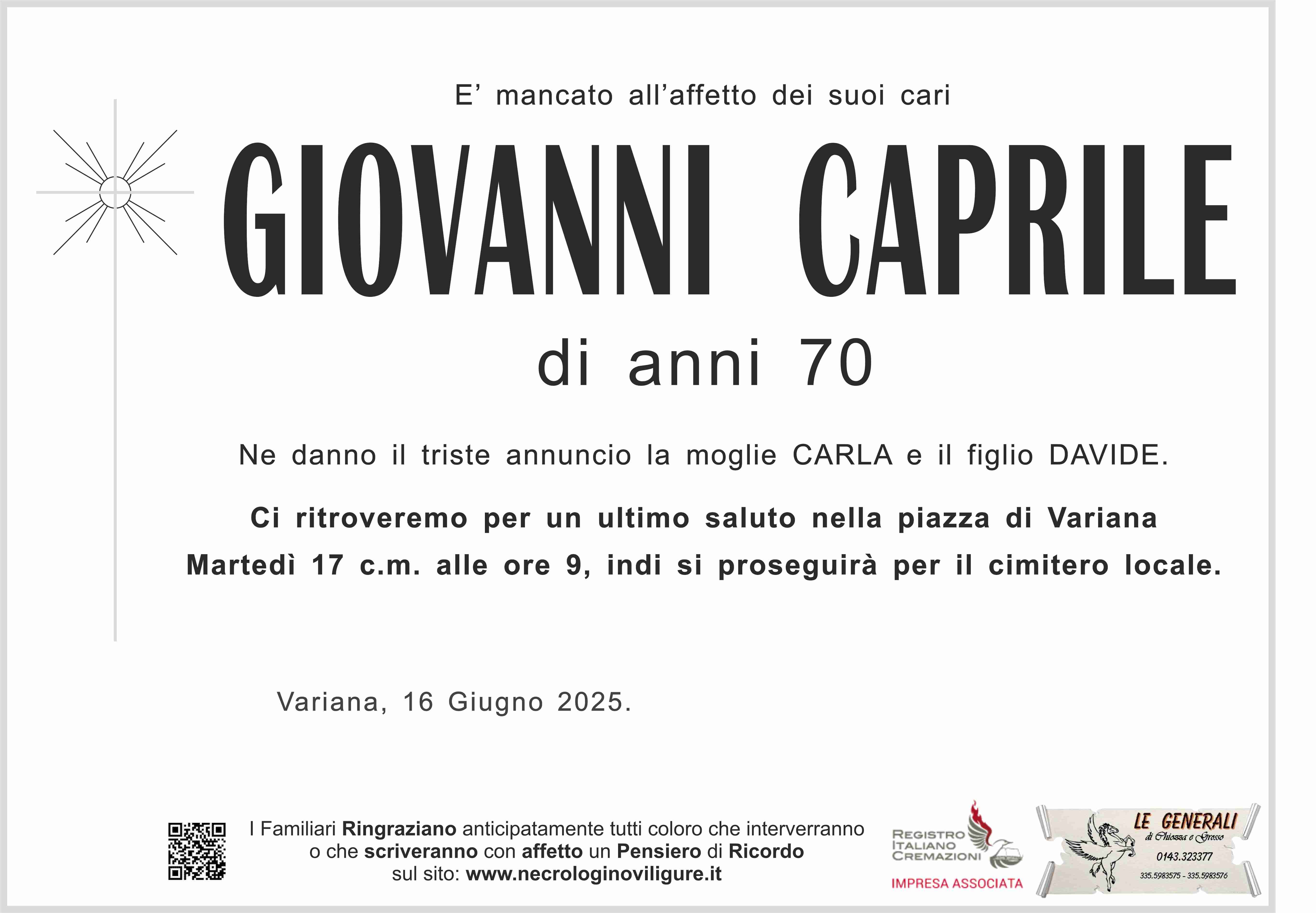 Annuncio famiglia