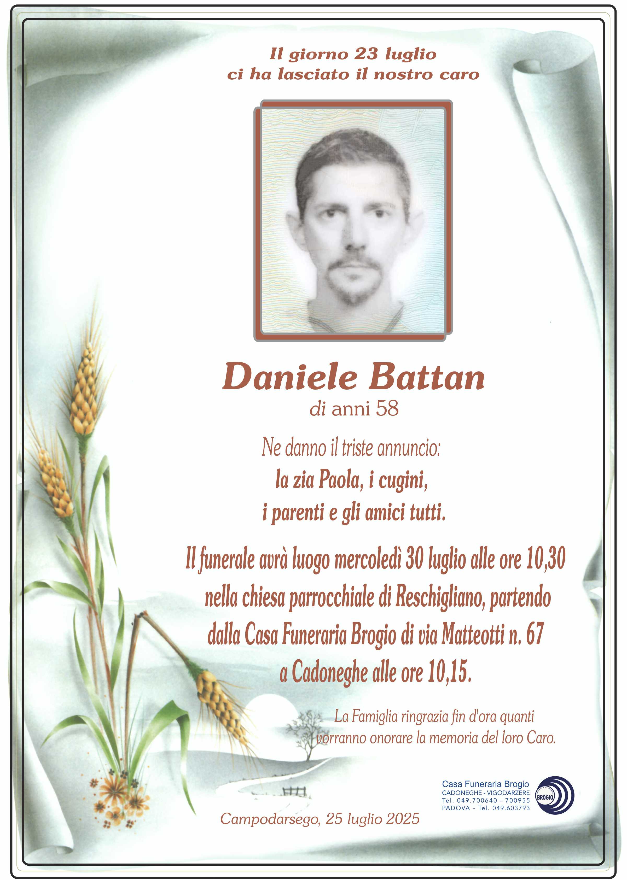 Annuncio famiglia