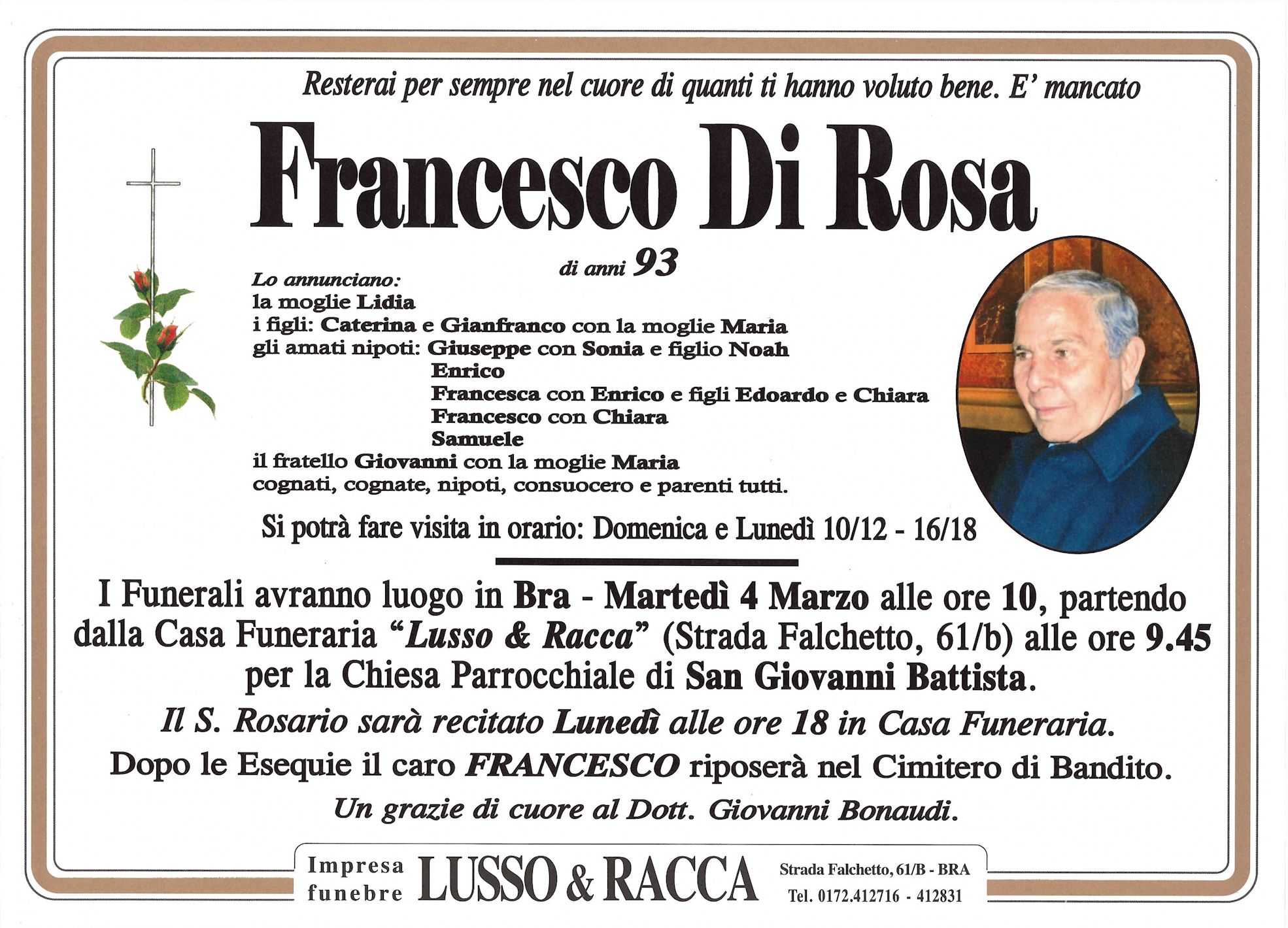 Annuncio famiglia