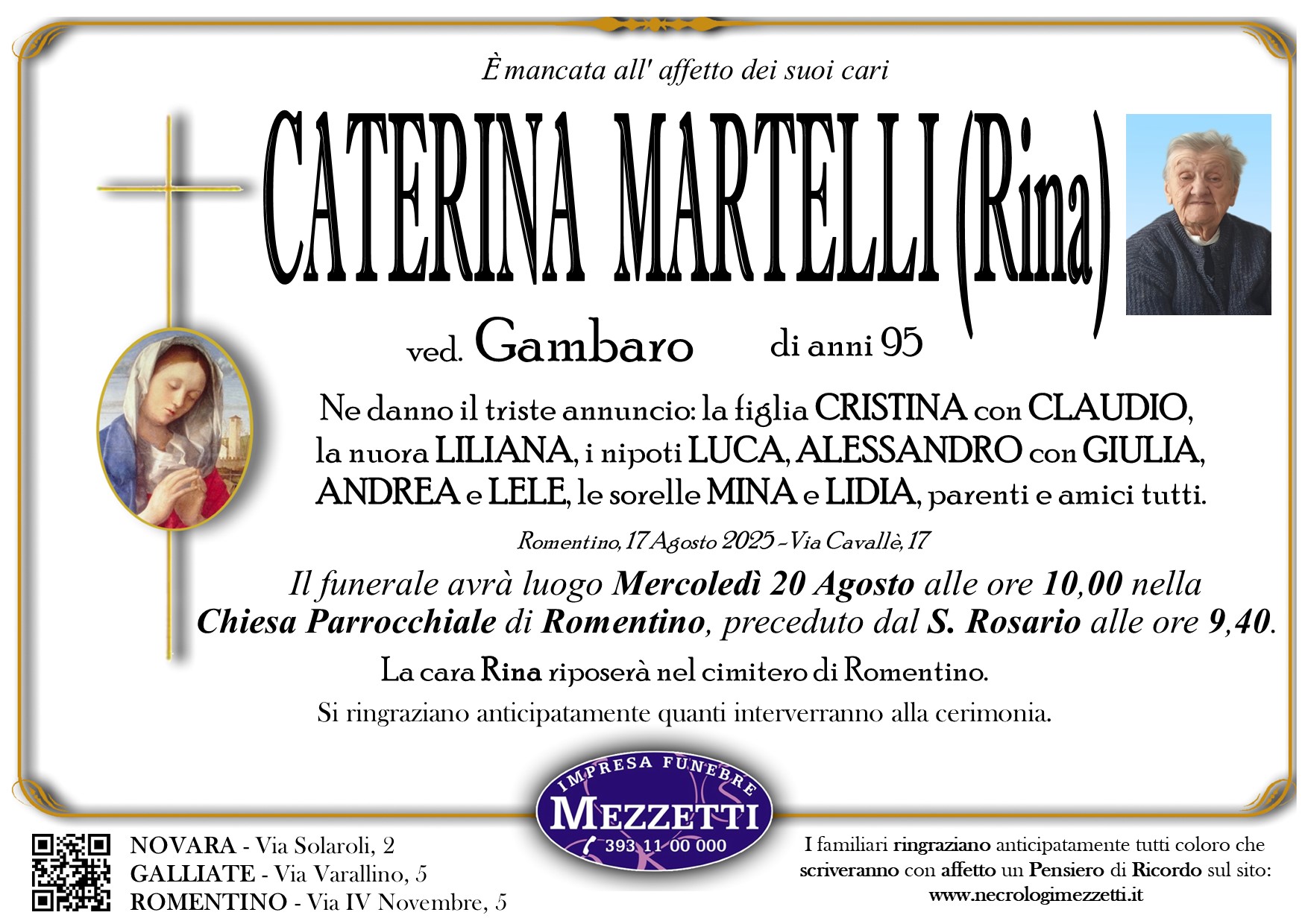 Annuncio famiglia
