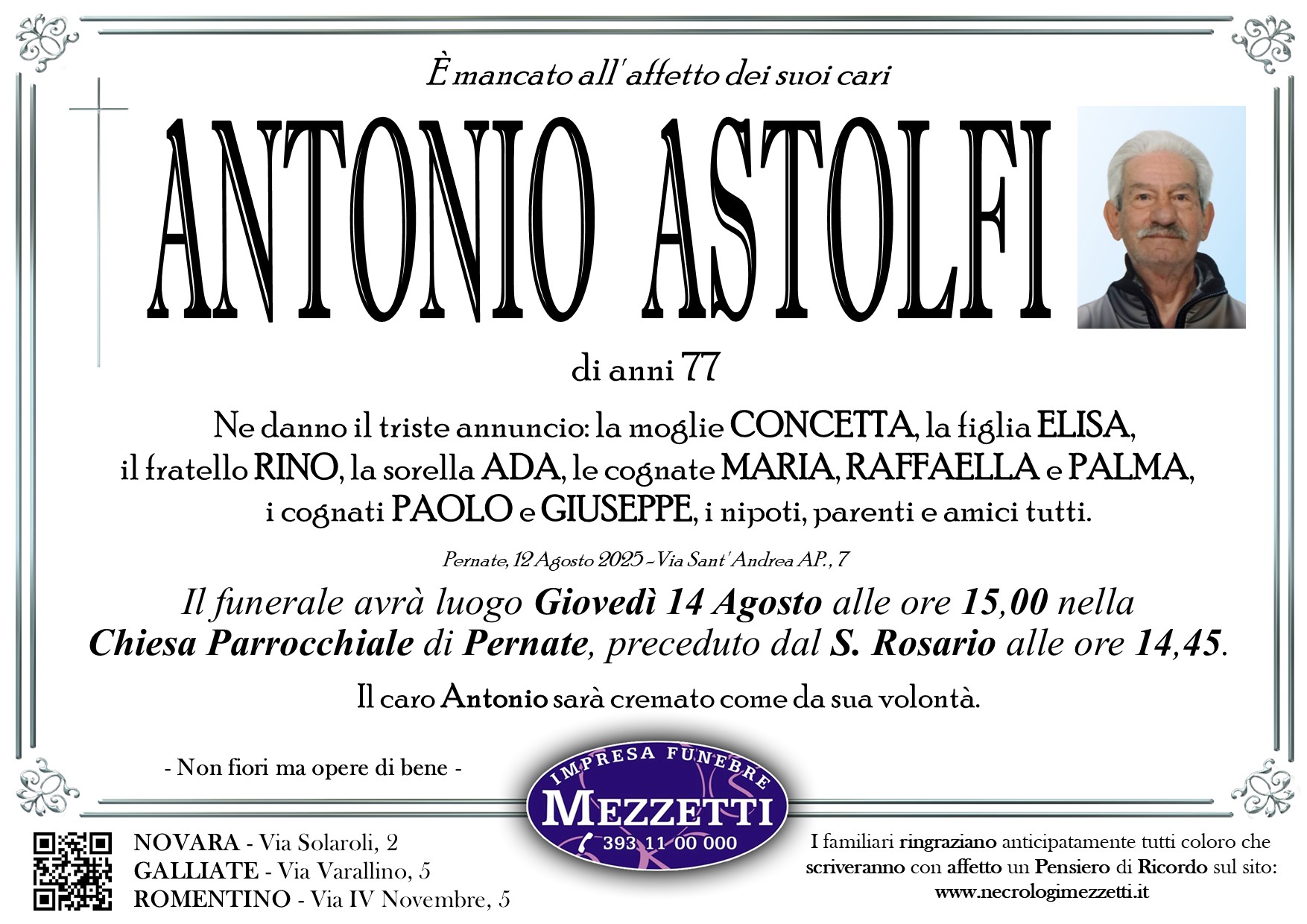 Annuncio famiglia