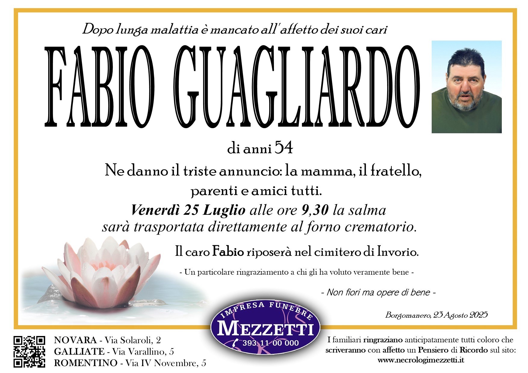 Annuncio famiglia