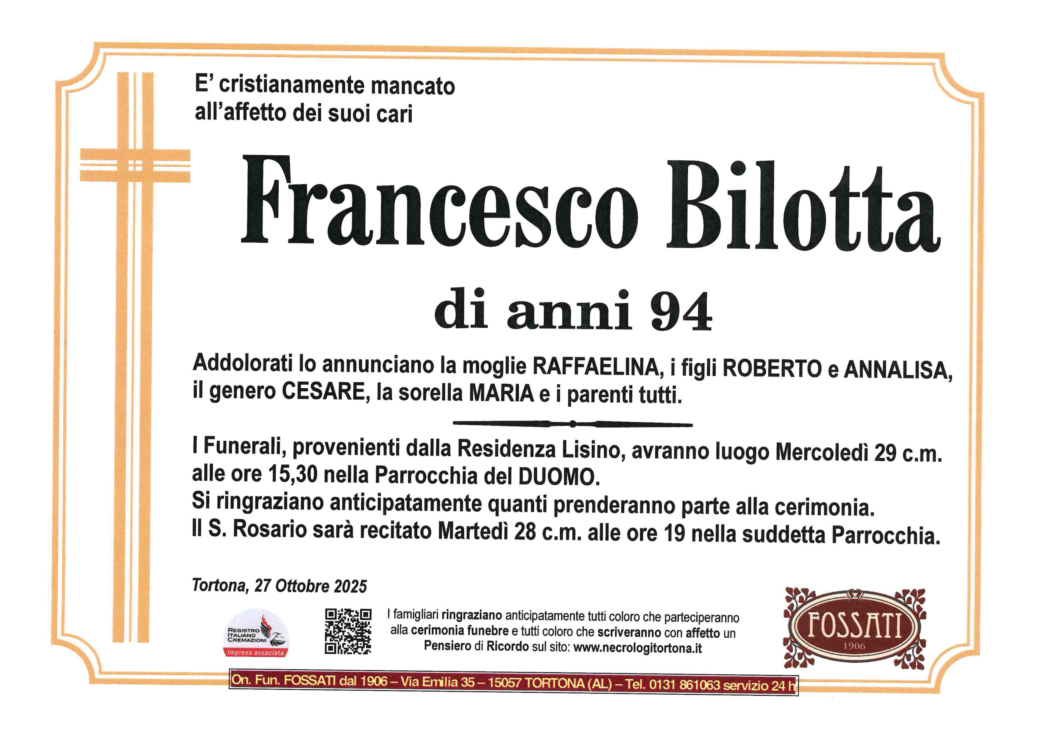 Annuncio famiglia