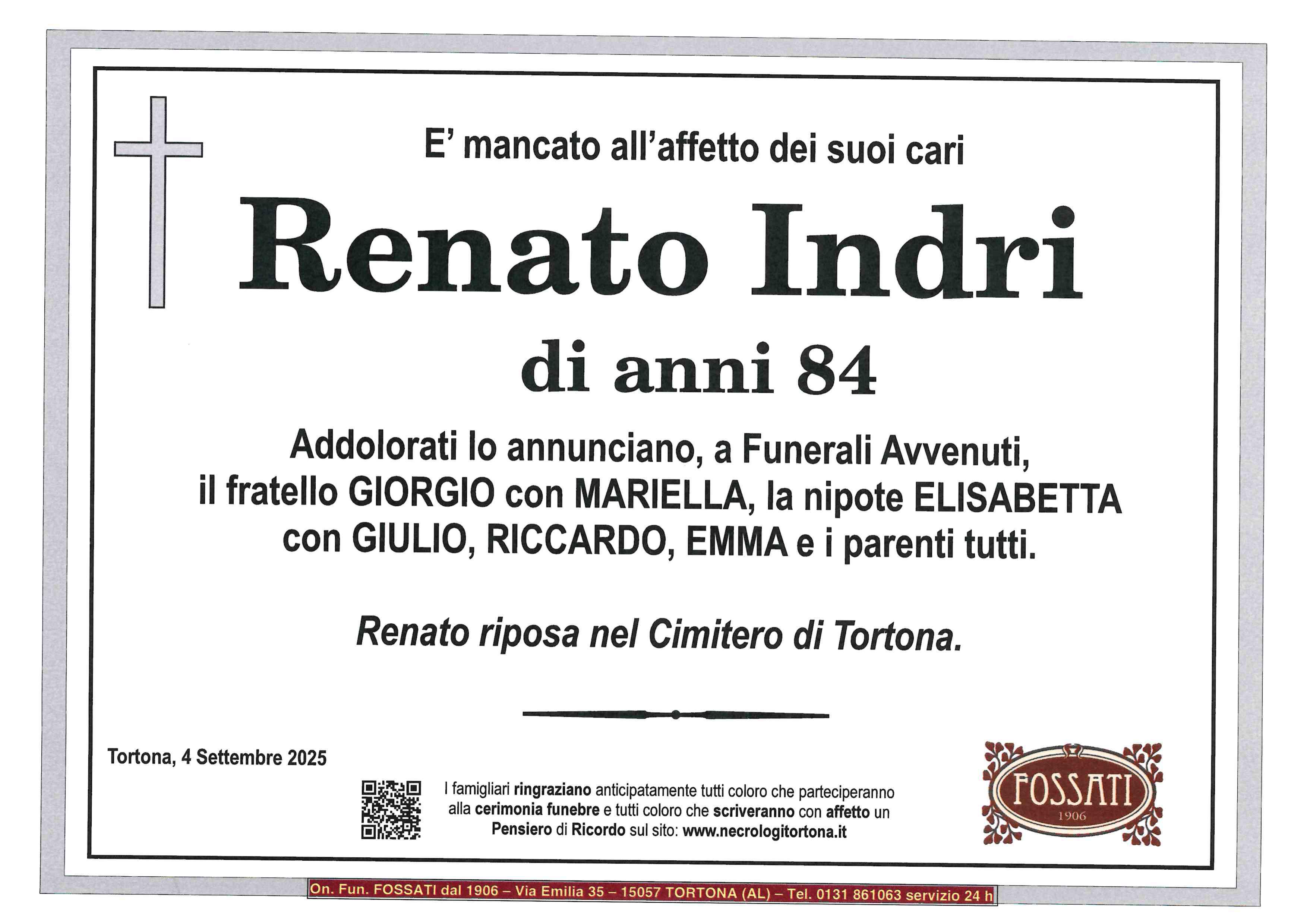 Annuncio famiglia