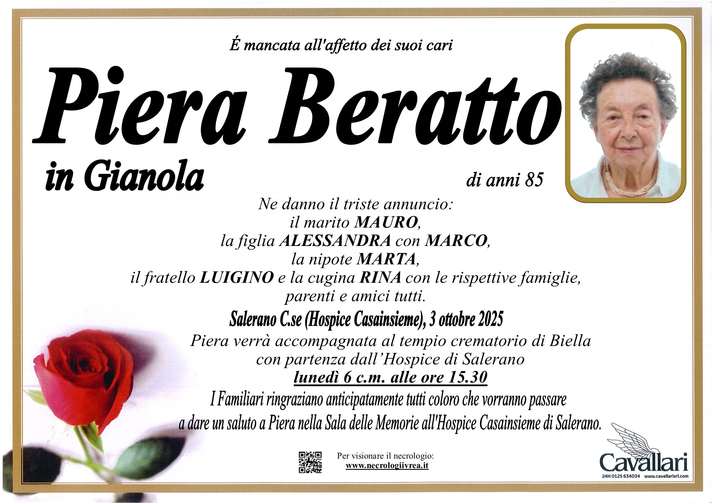 Annuncio famiglia