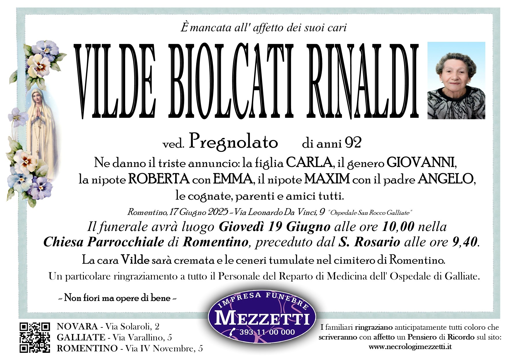 Annuncio famiglia
