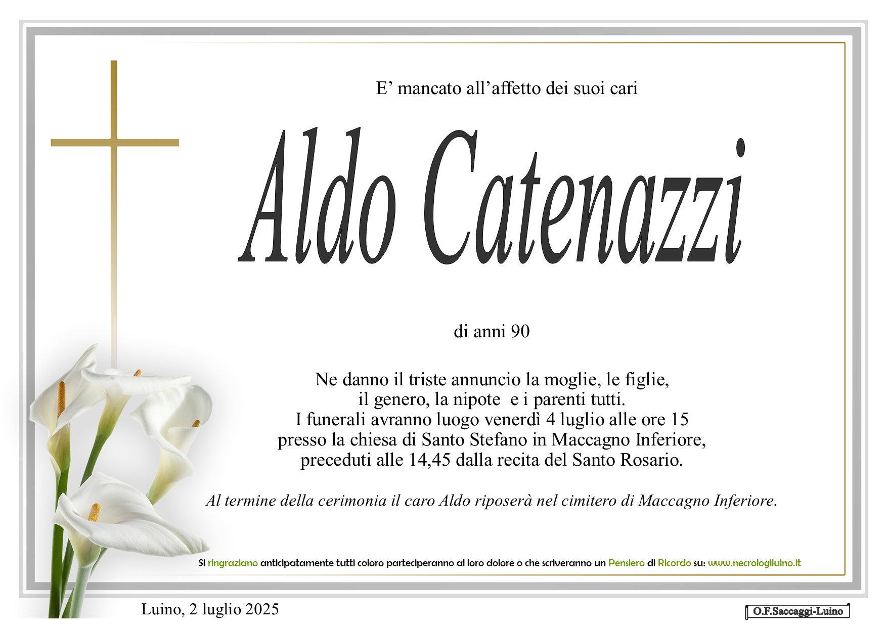 Annuncio famiglia