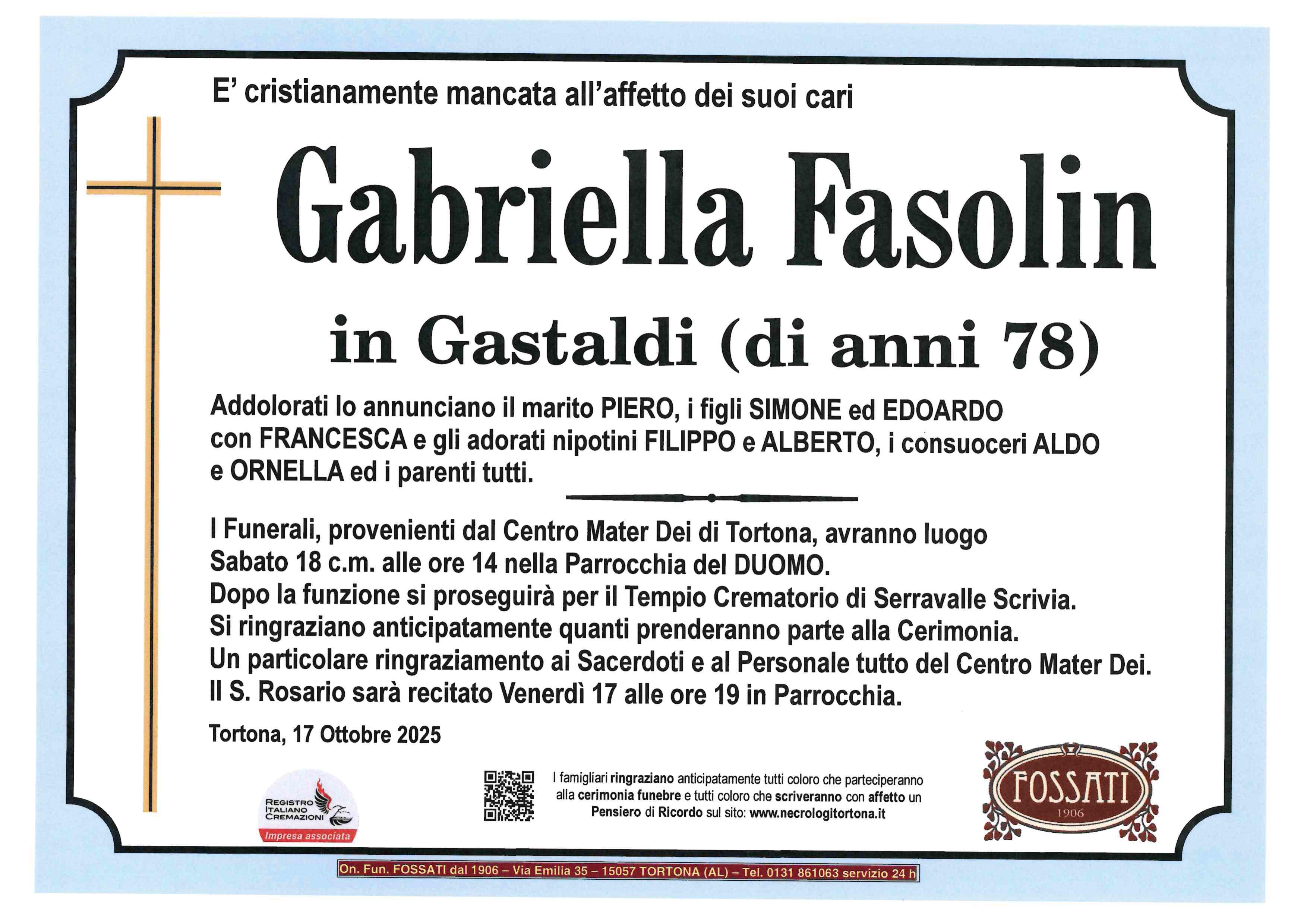Annuncio famiglia