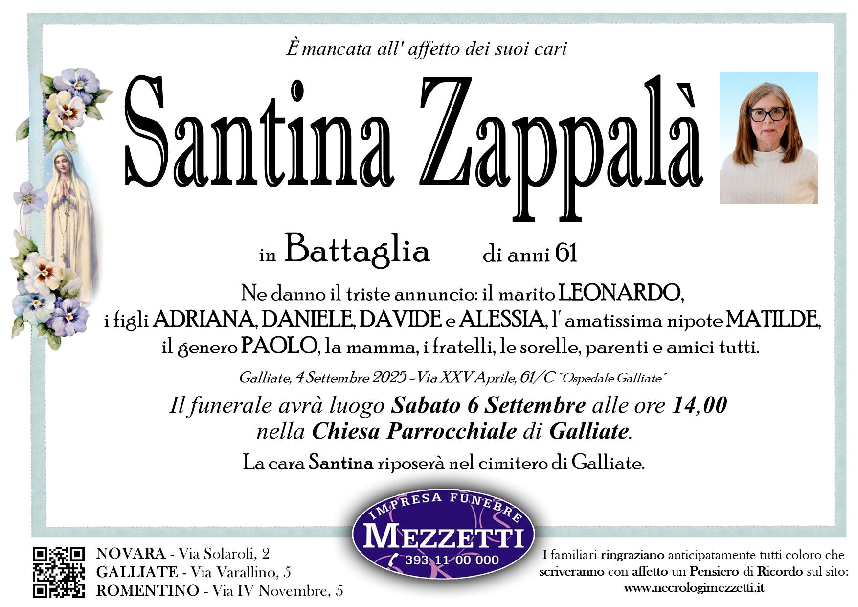 Annuncio famiglia