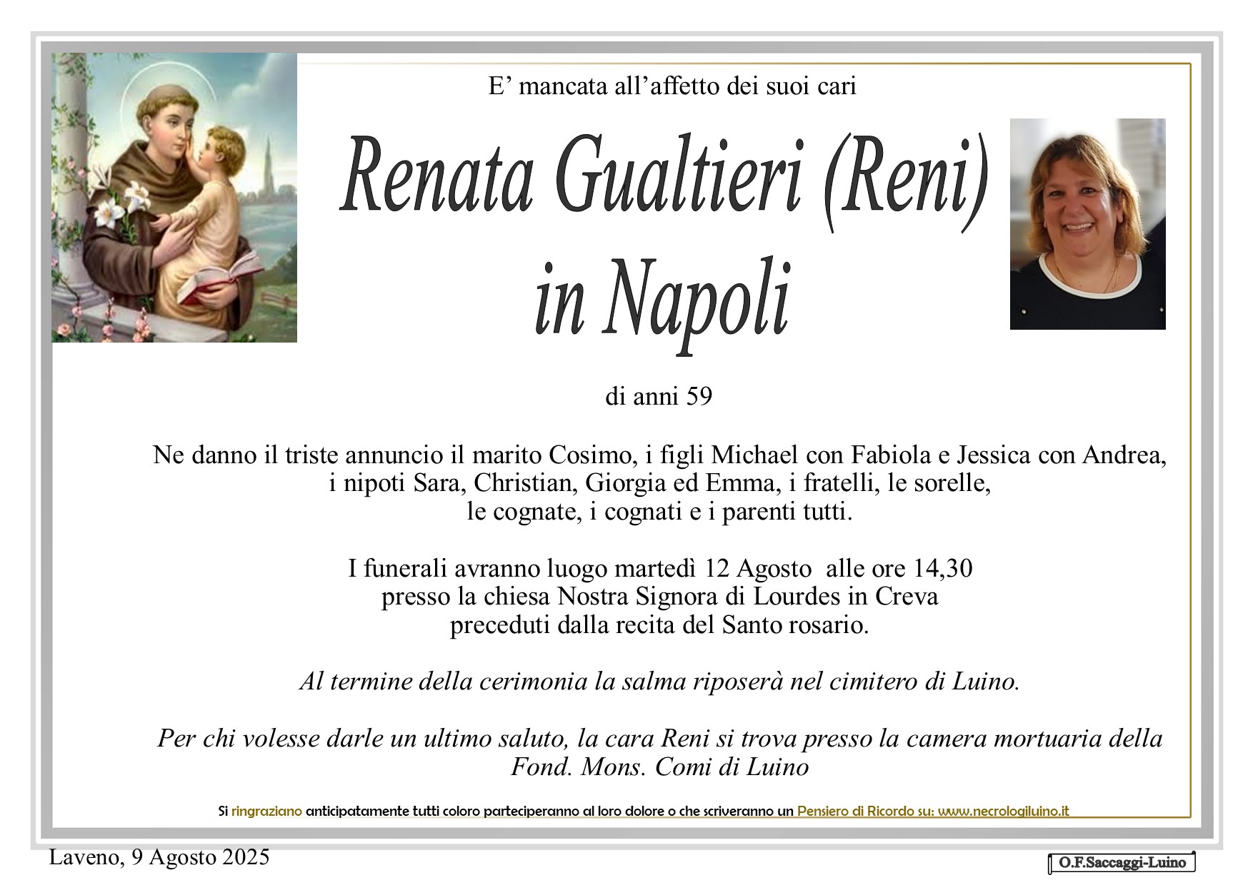 Annuncio famiglia