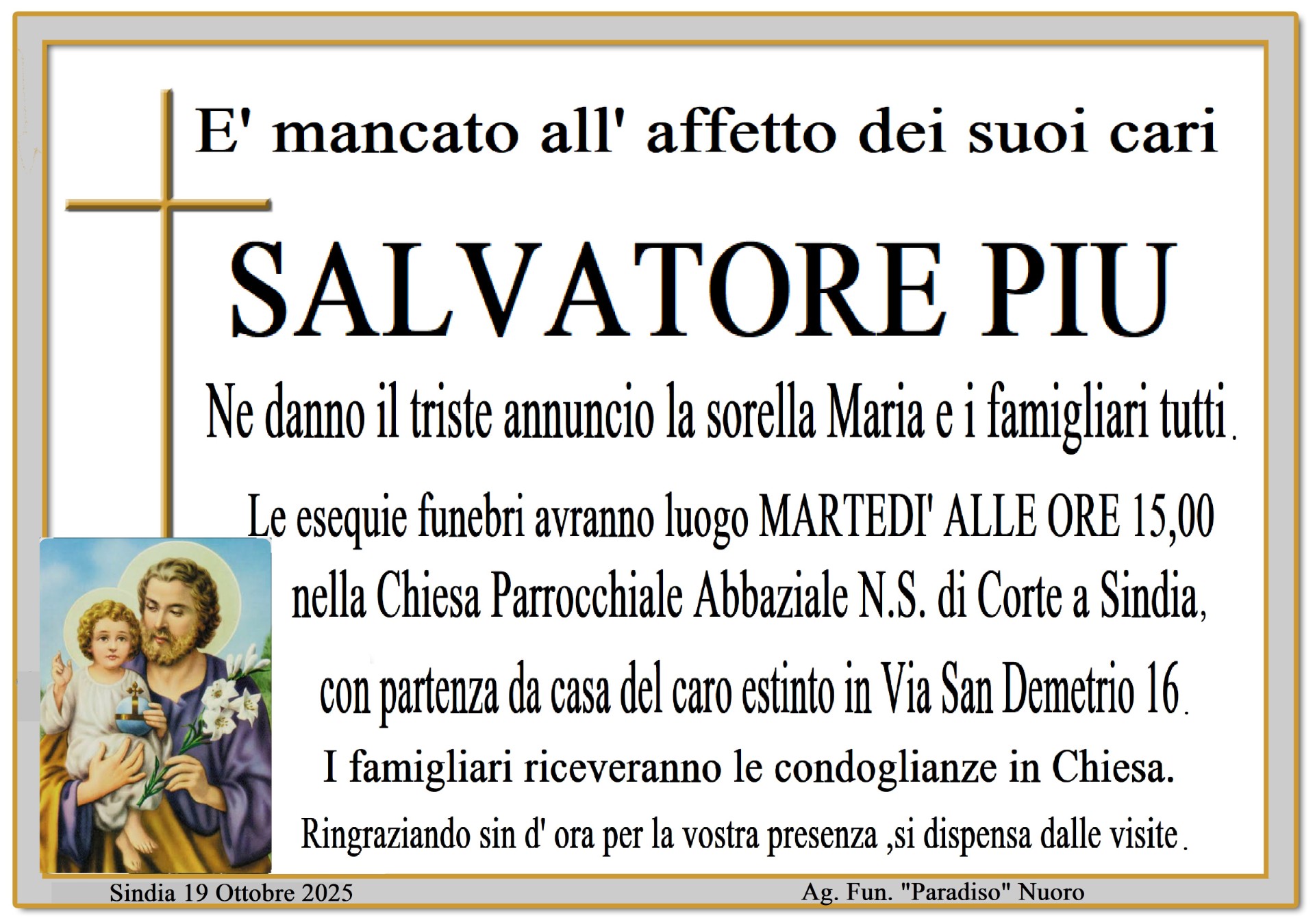 Annuncio famiglia