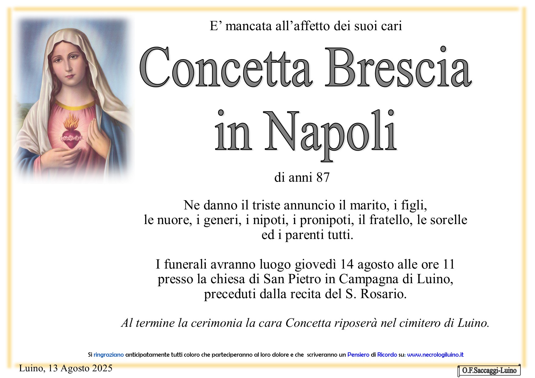 Annuncio famiglia