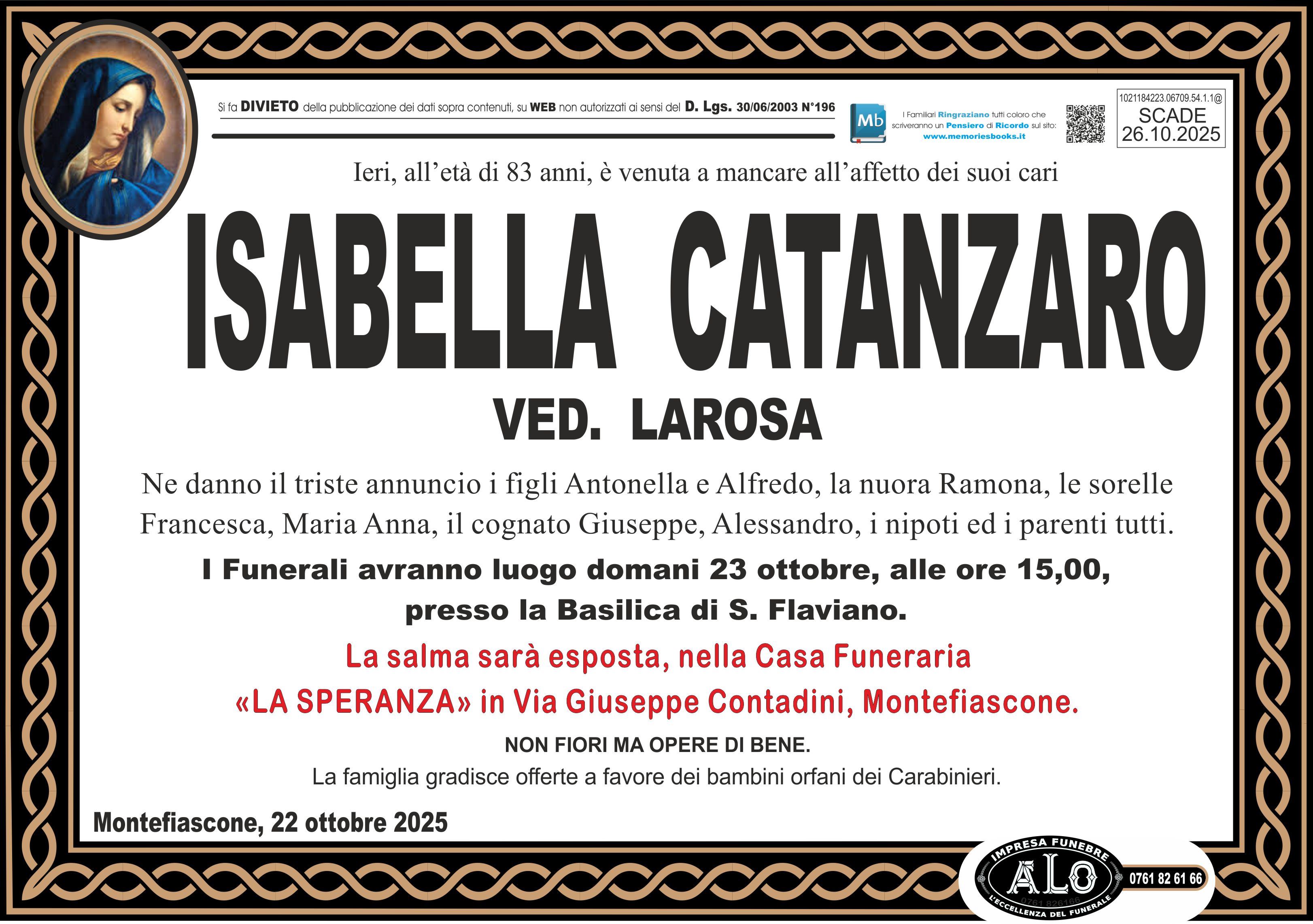 Annuncio famiglia
