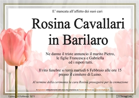 Rosina Cavallari In Barilaro (VA) 